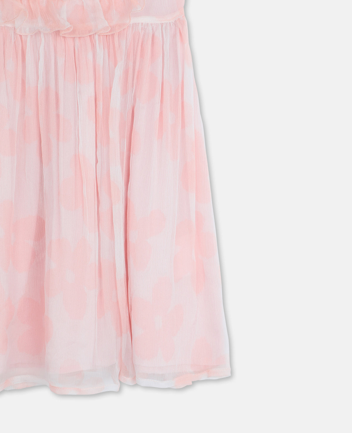 Robe en soie rose à fleurs pour filles