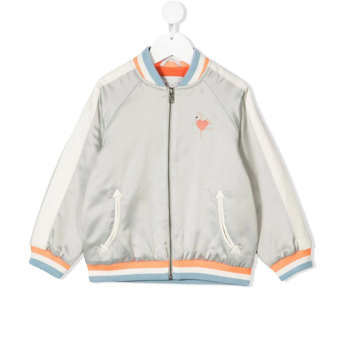Girls Light Blue Flamingo Jacket