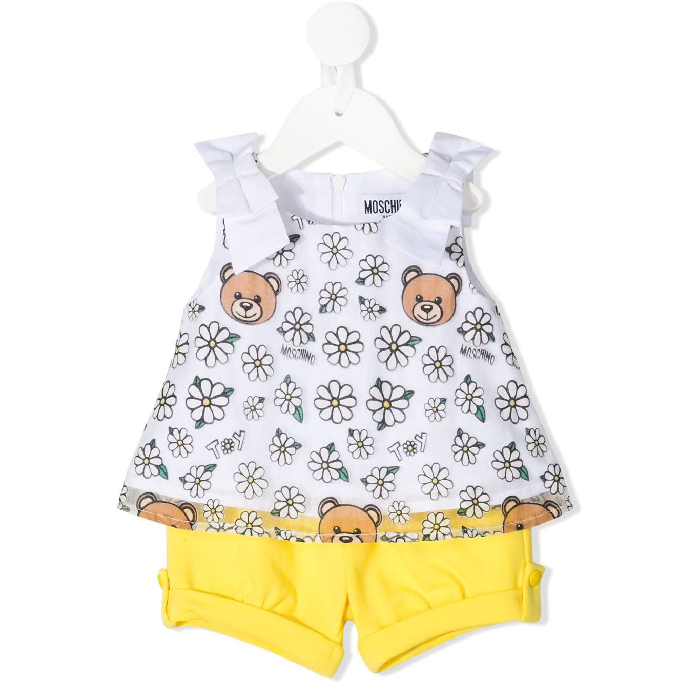Baby Girls White T-Shirt & Shorts Set