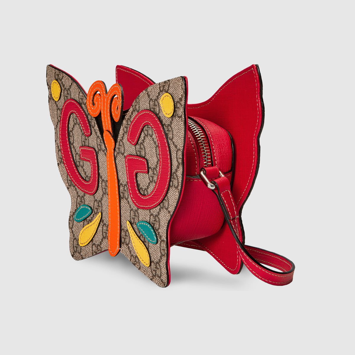 Sac à bandoulière papillon GG beige pour filles