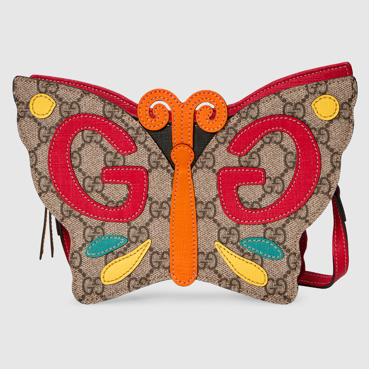 Sac à bandoulière papillon GG beige pour filles