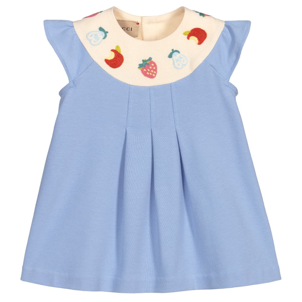Baby Girls Blue Cotton Dress