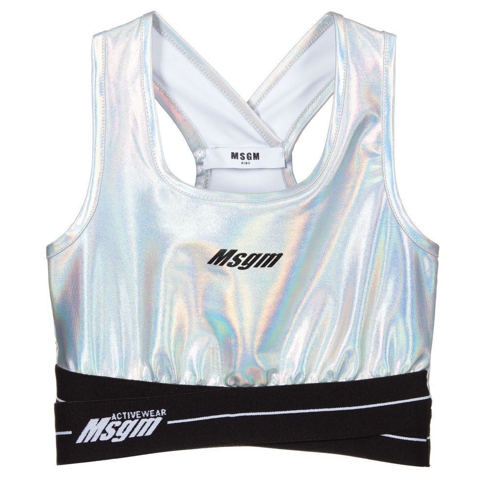 Girls Single Colour Logo Top