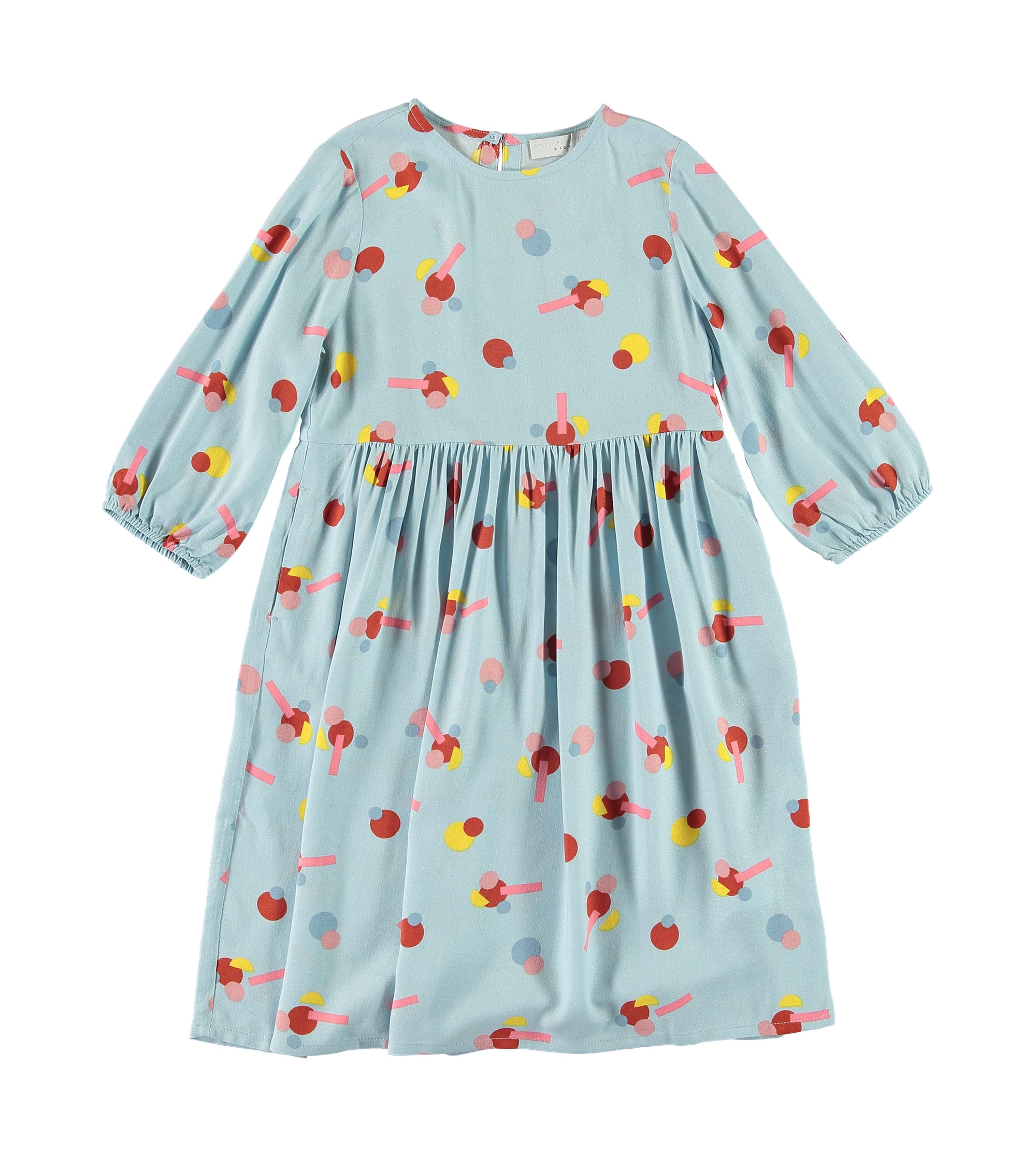 Girls Light Blue Printing Dress