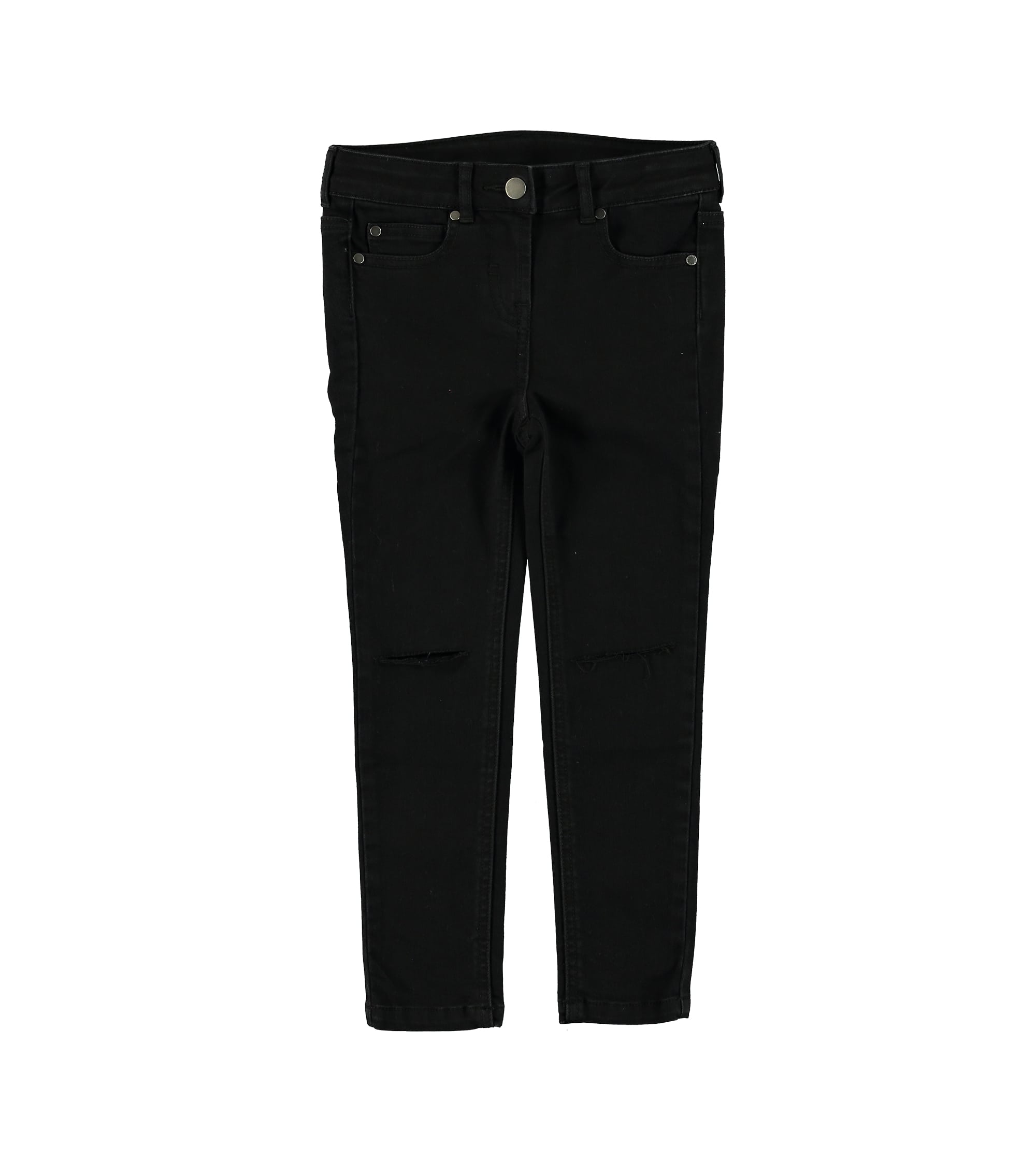 Girls Black Denim Trousers