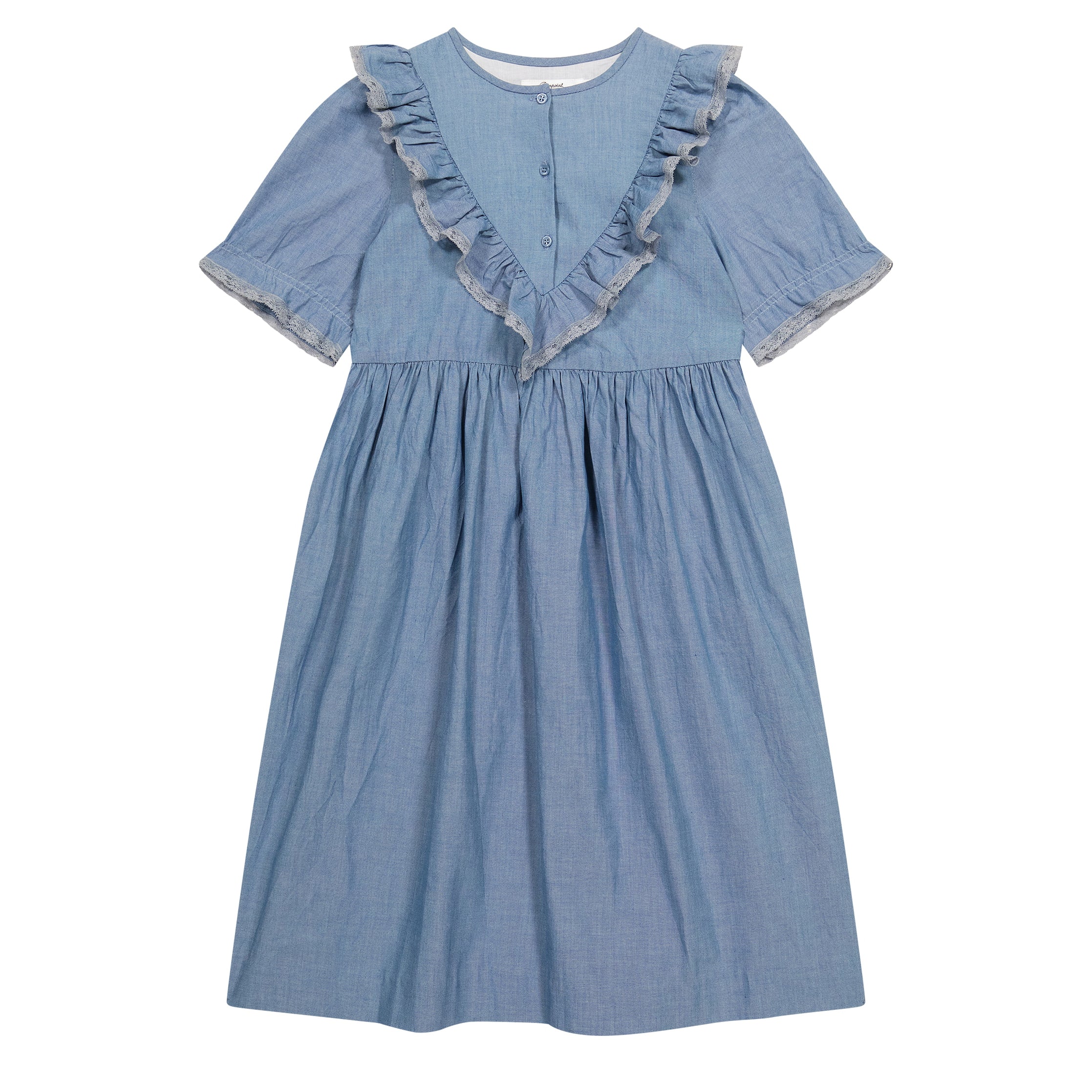 Girls Blue Cotton Dress