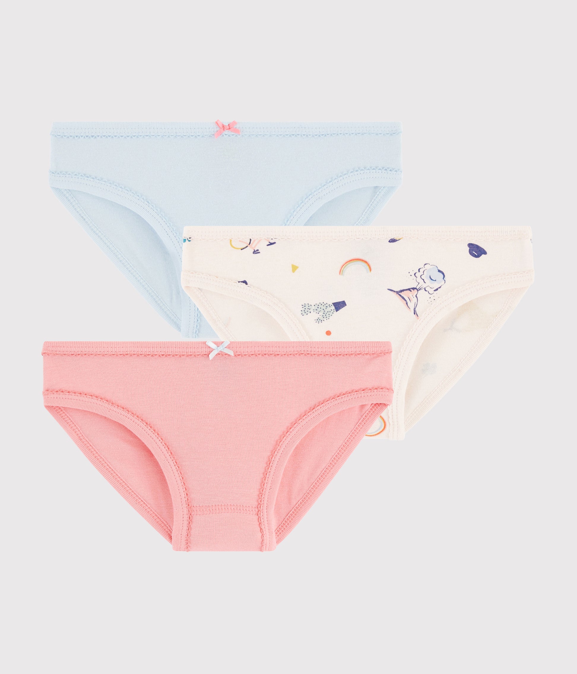 Girls Multicolor Cotton Underwear Sets(3 Pieces)