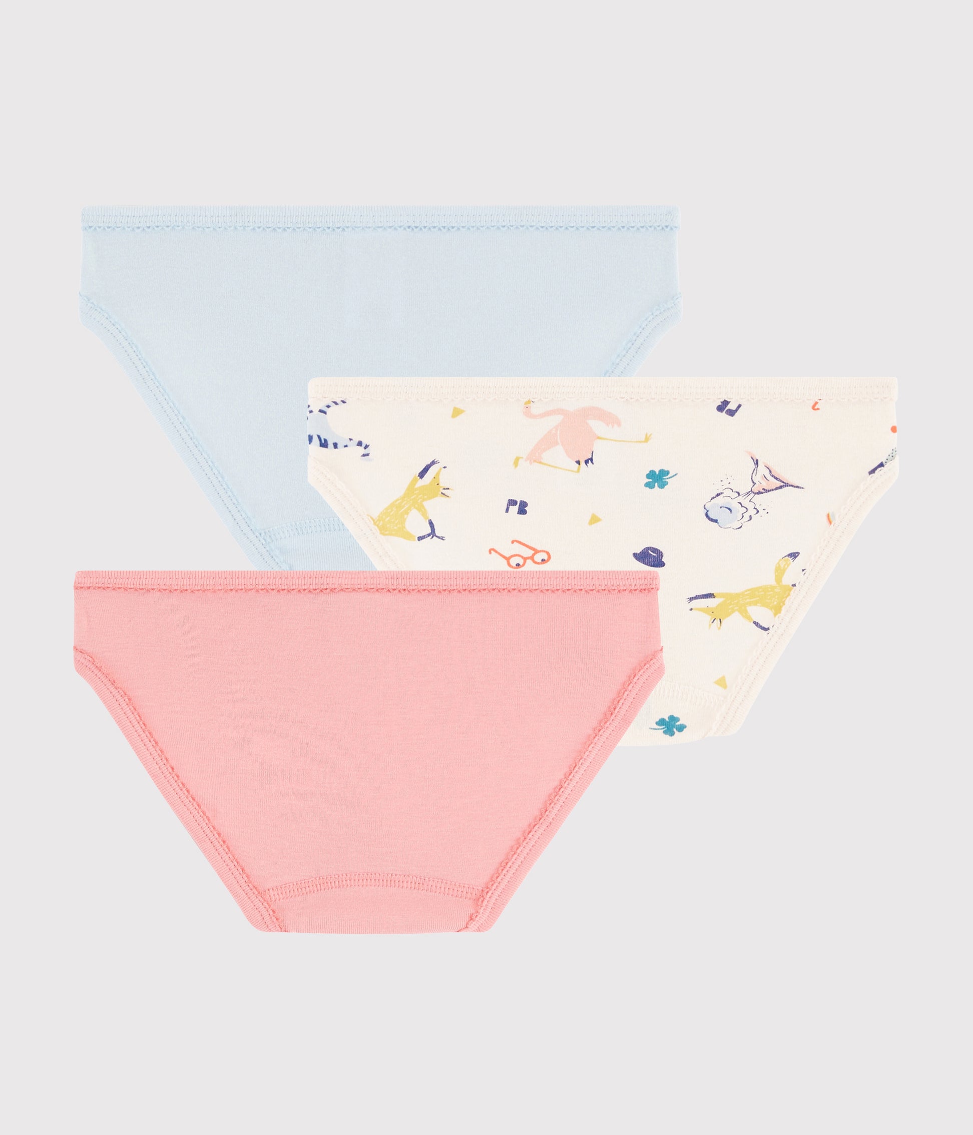 Girls Multicolor Cotton Underwear Sets(3 Pieces)