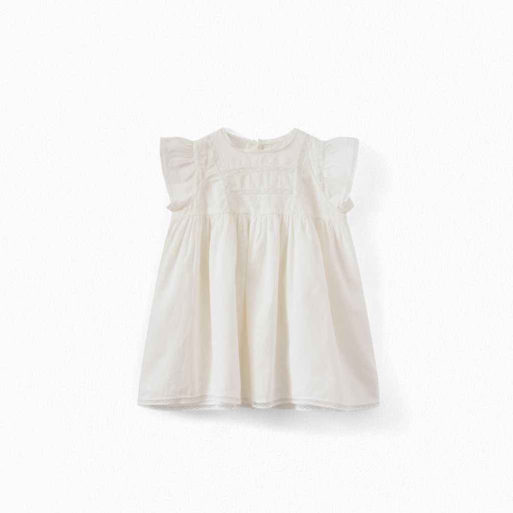 Baby Girls White Cotton Dress
