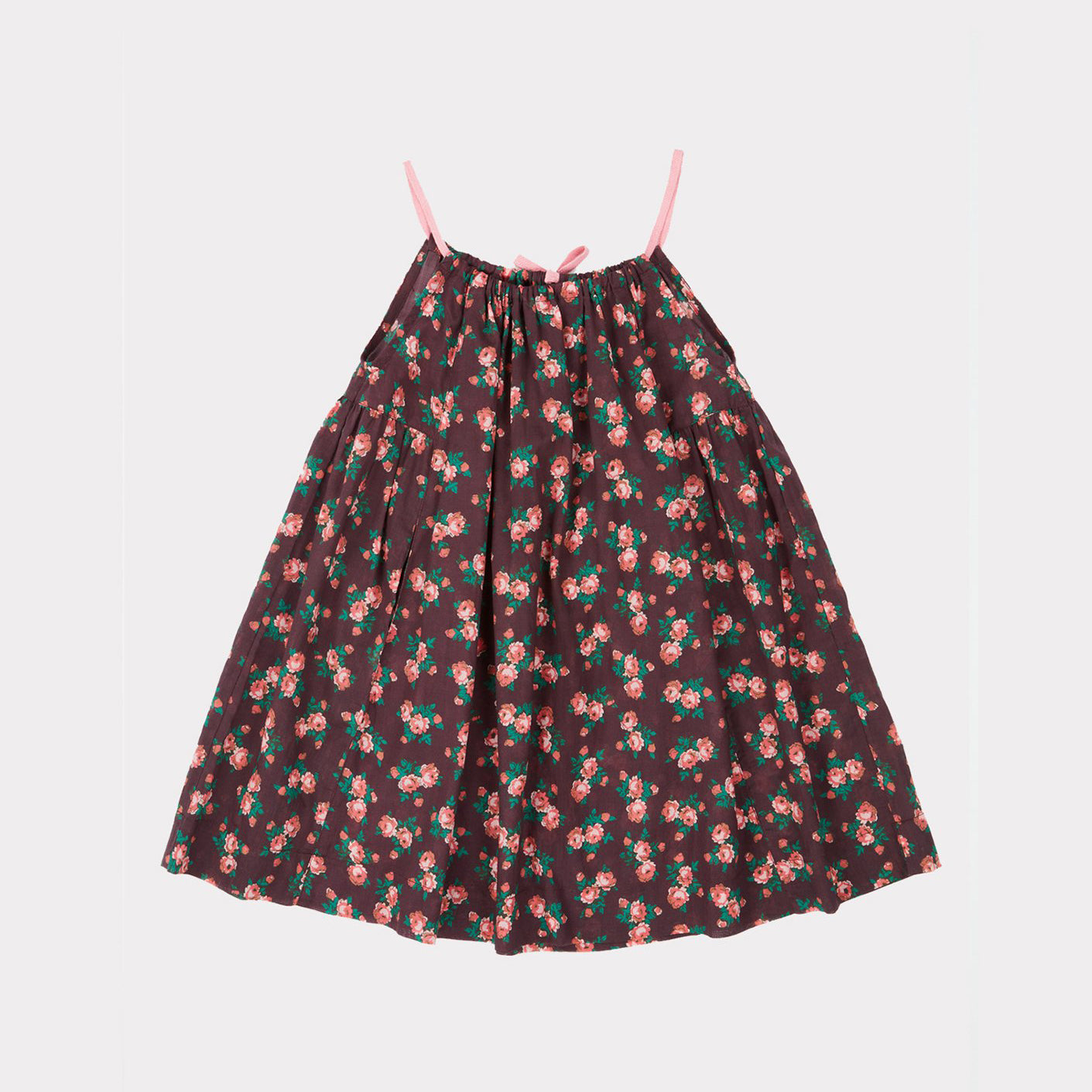 Girls Bright Floral Cotton Dress