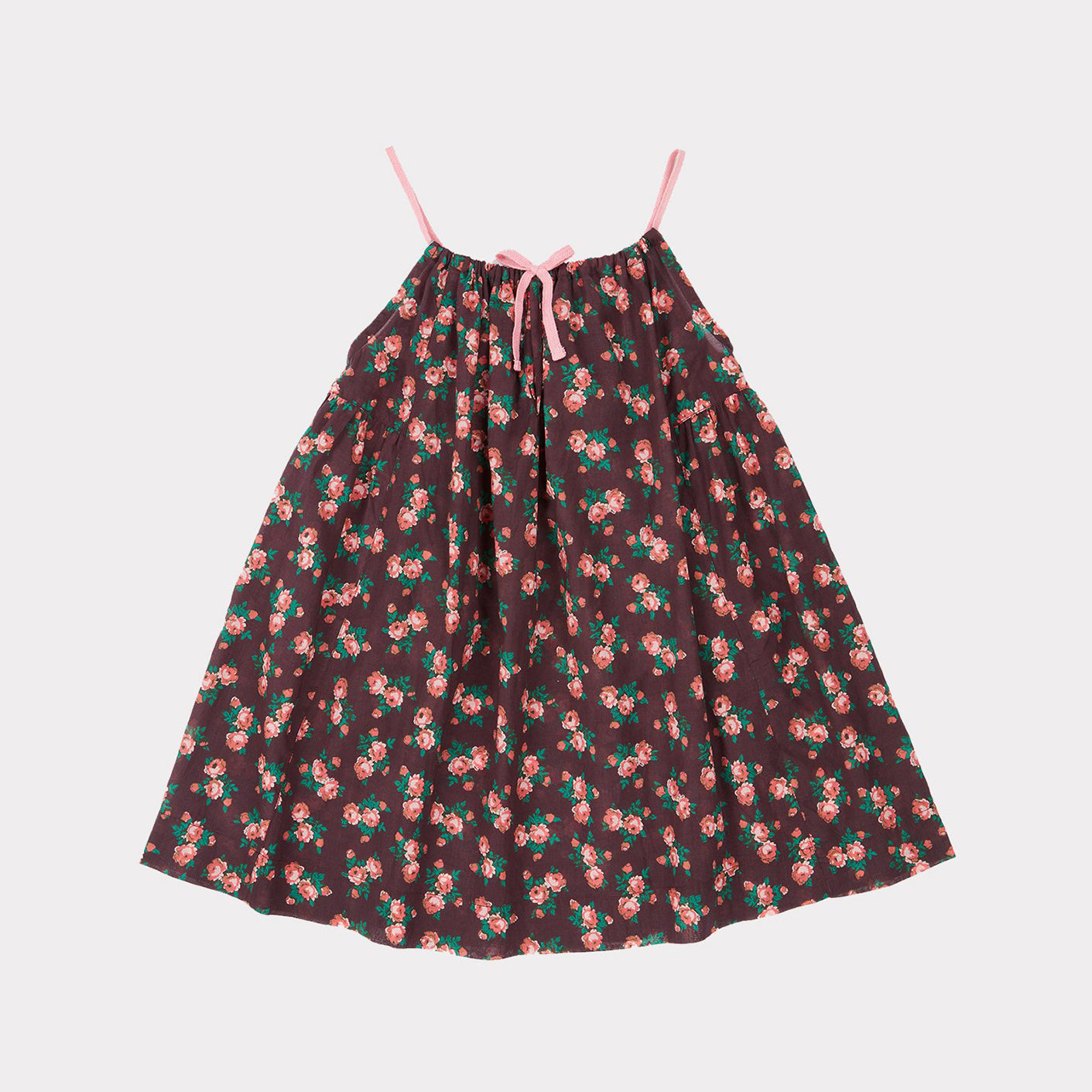 Girls Bright Floral Cotton Dress