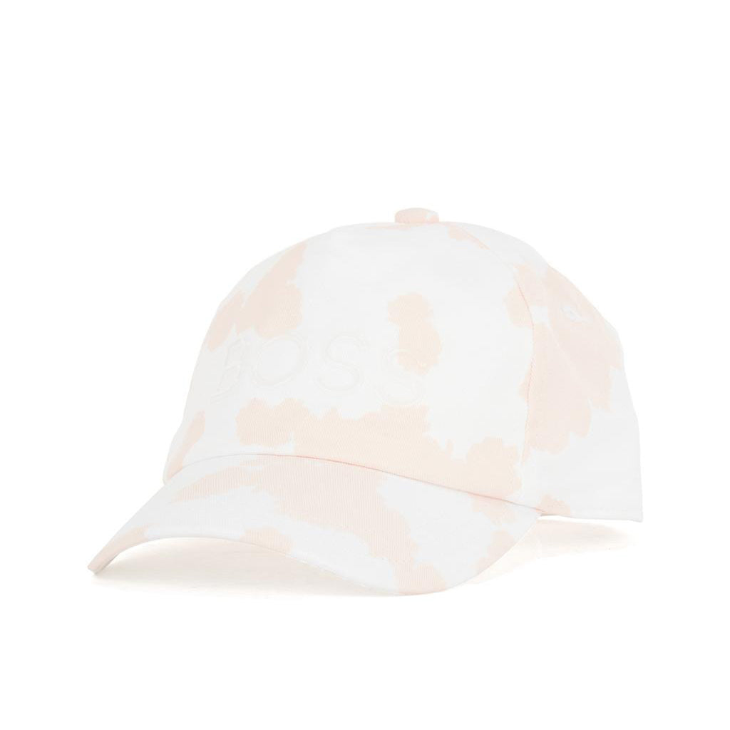 Girls White & Pink Cotton Cap
