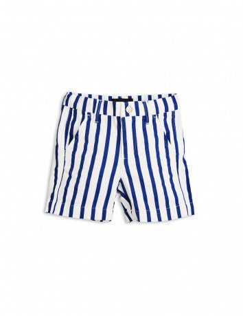 Girls Blue & White Striped Shorts