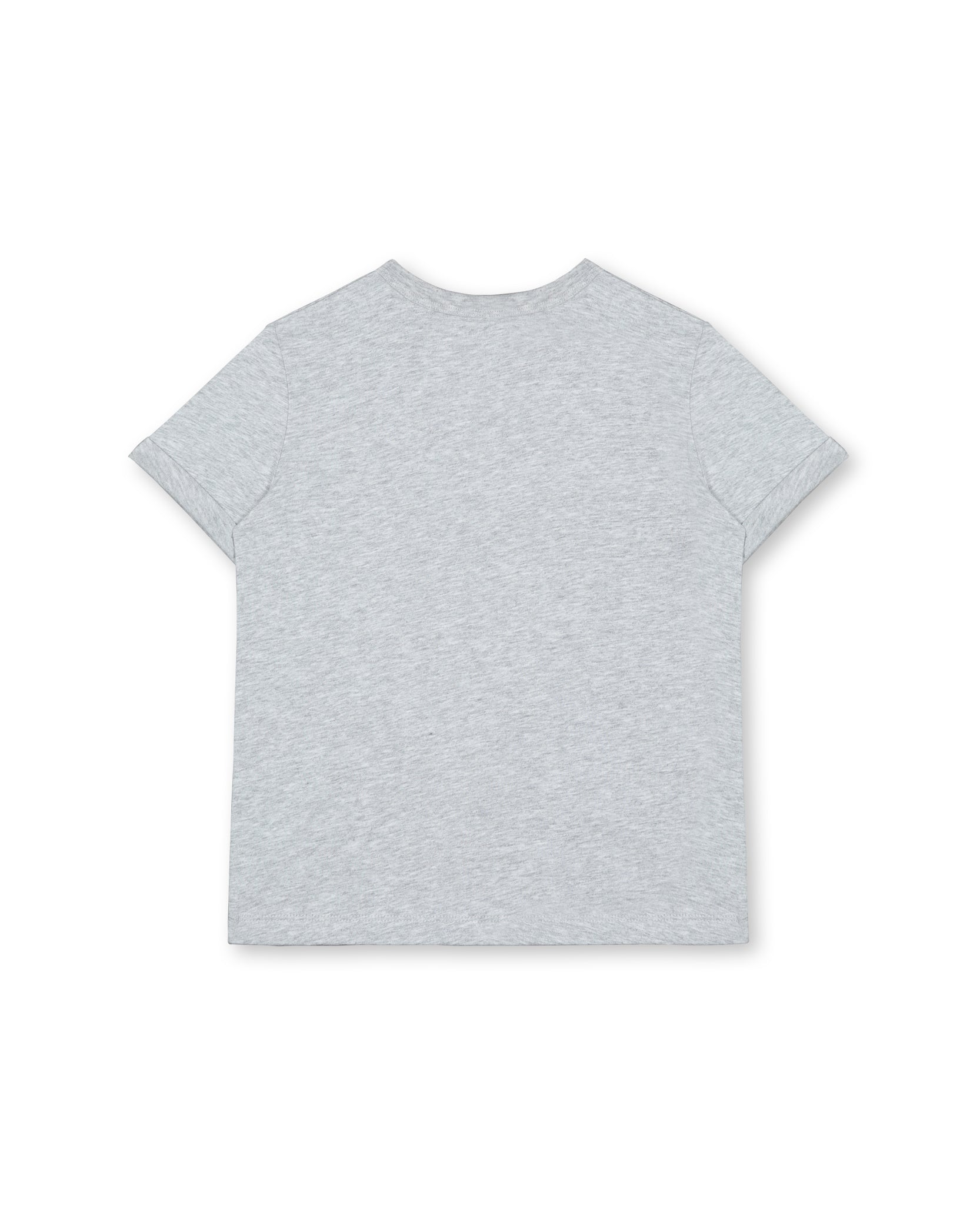 Girls Grey Painted Cotton T-shirt