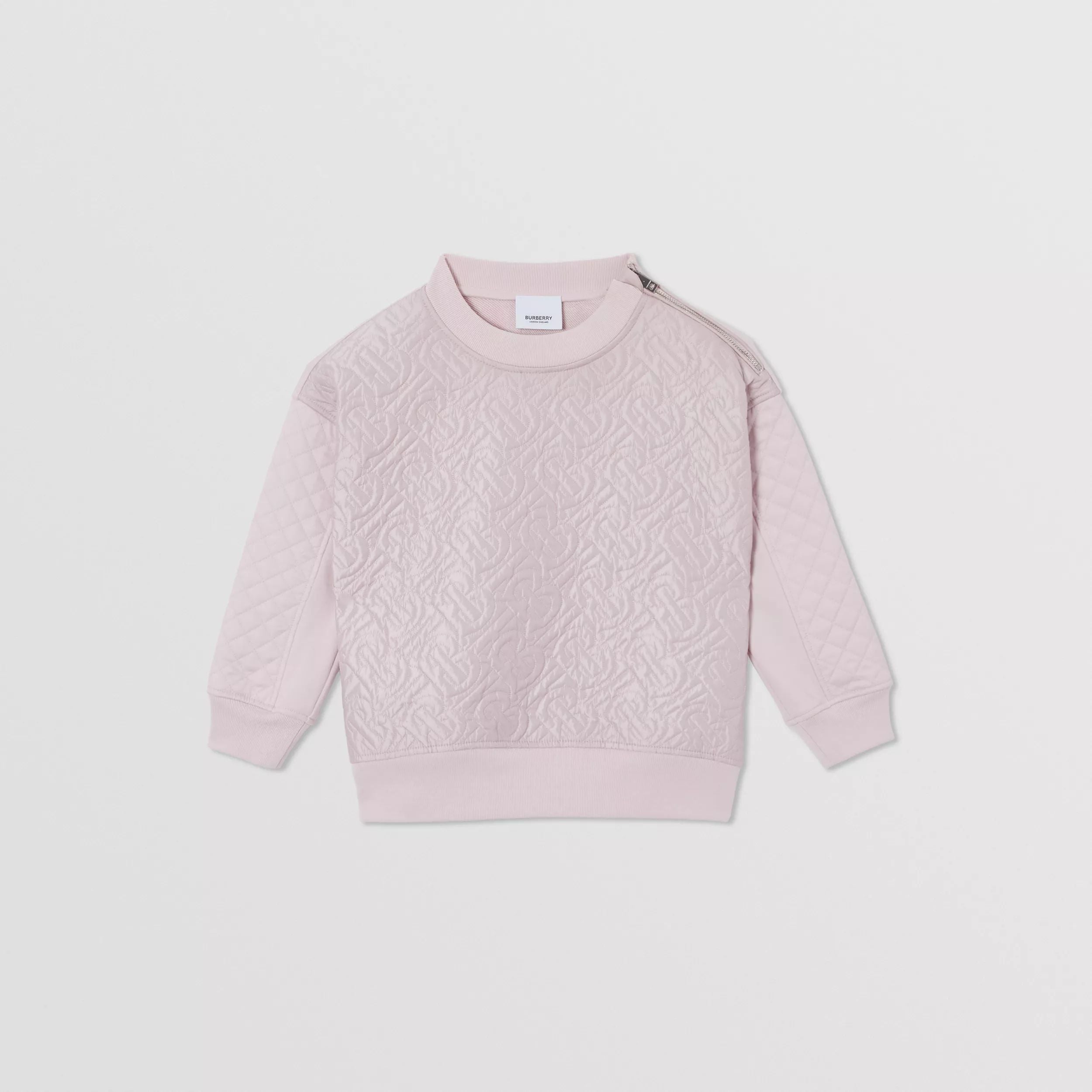 Girls Pink Logo Cotton Sweatshirt