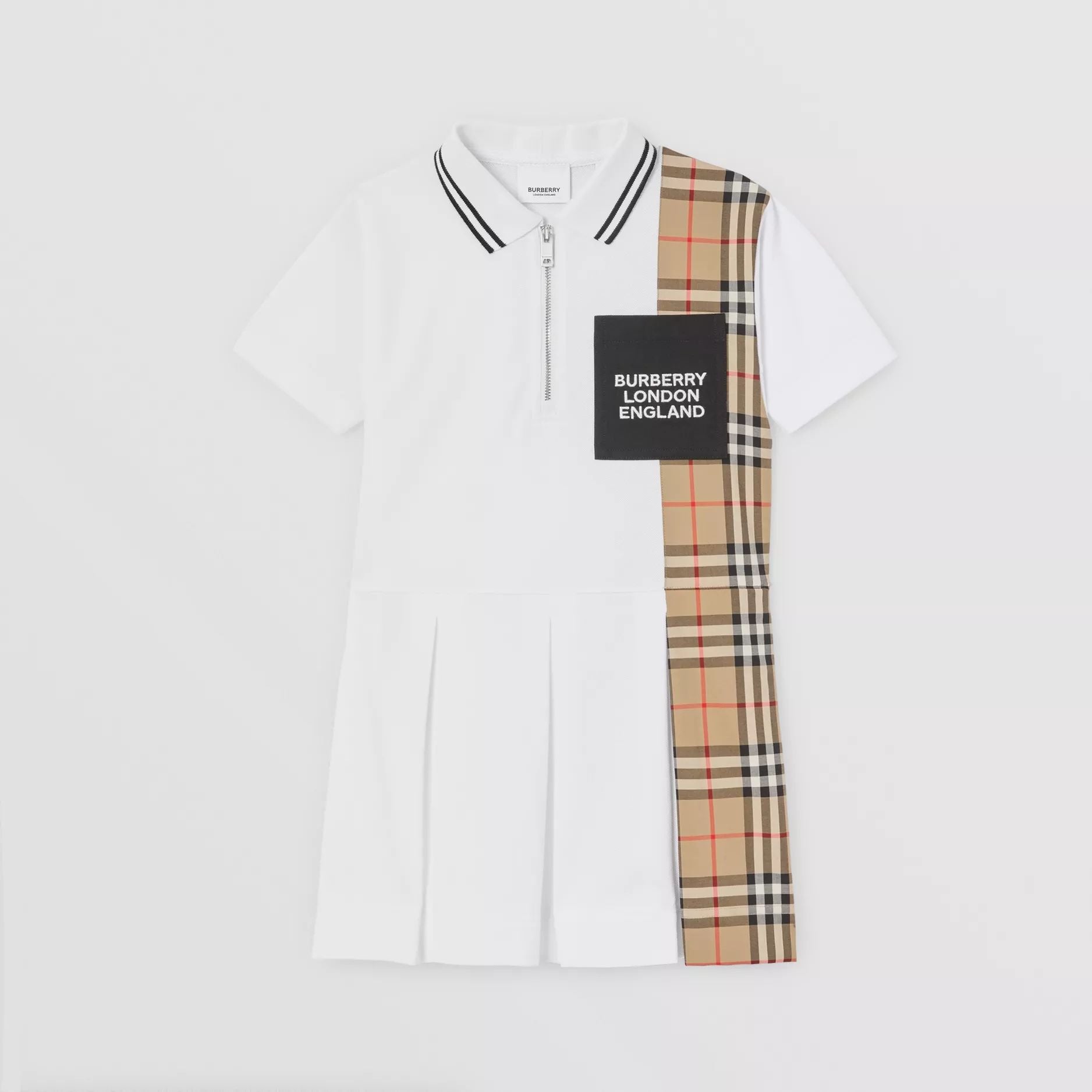 Girls White Cotton Dress