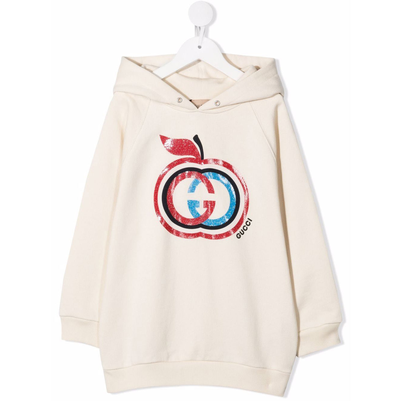 Girls White Logo Cotton Sweatshirt