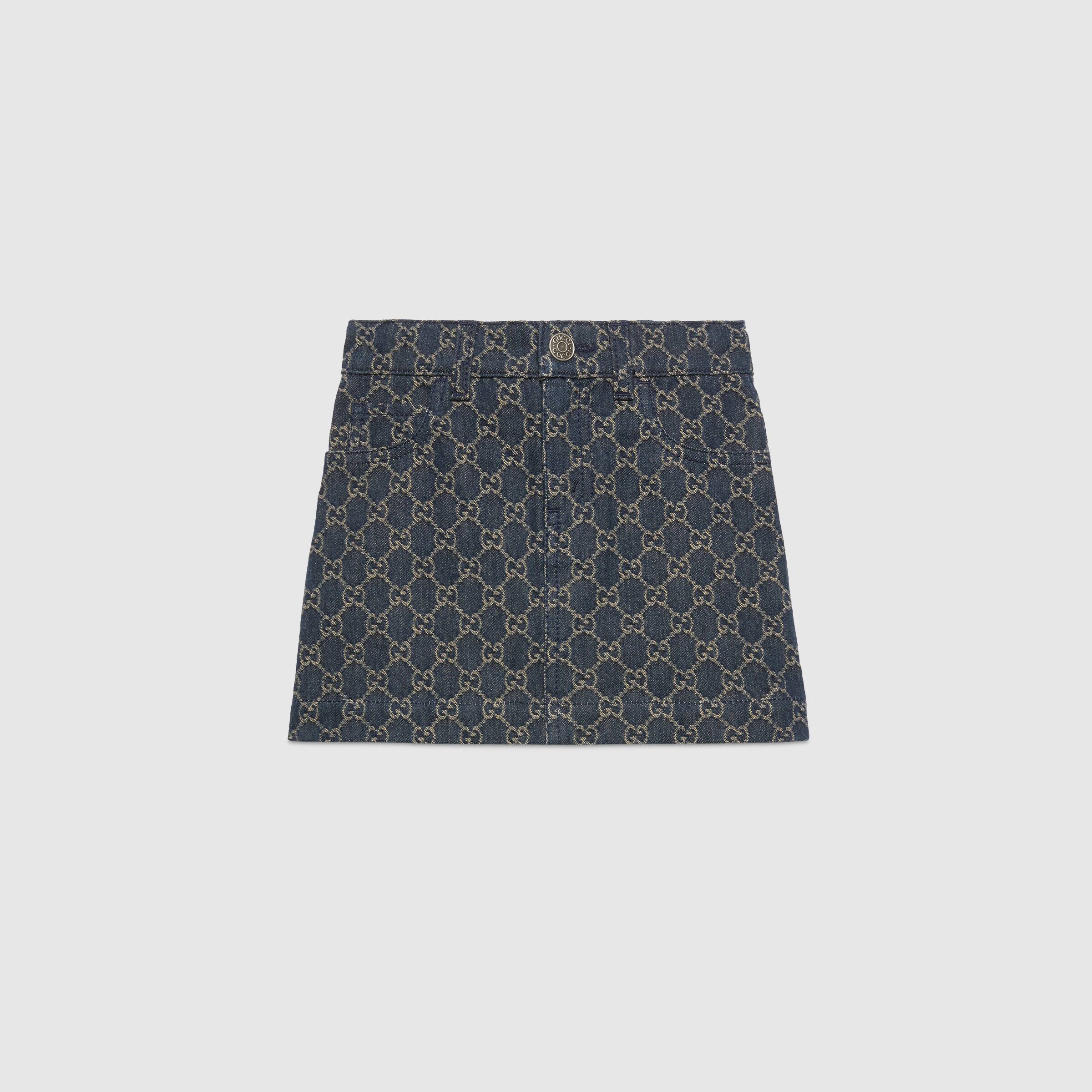 Girls Blue GG Logo Skirt