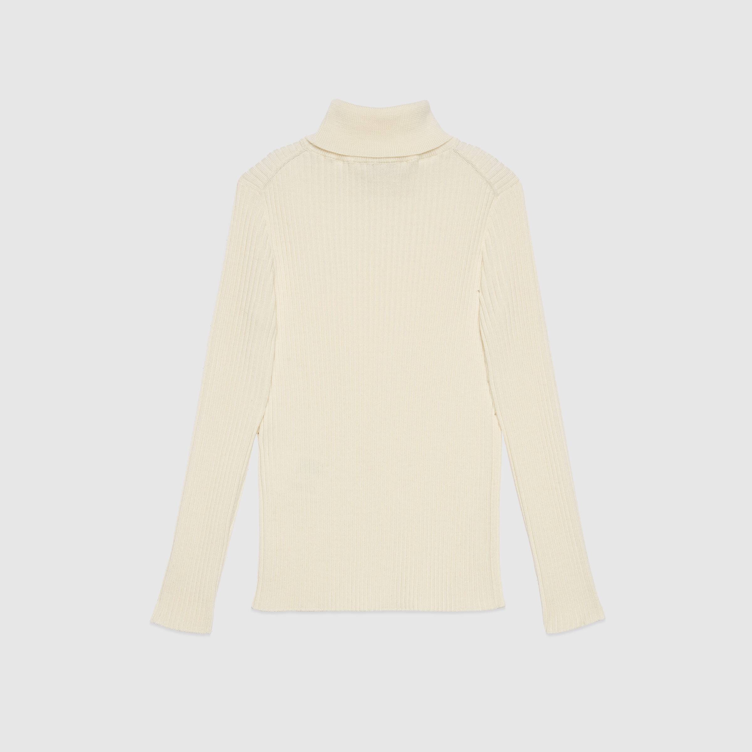 Girls Ivory GG Logo Wool Sweater