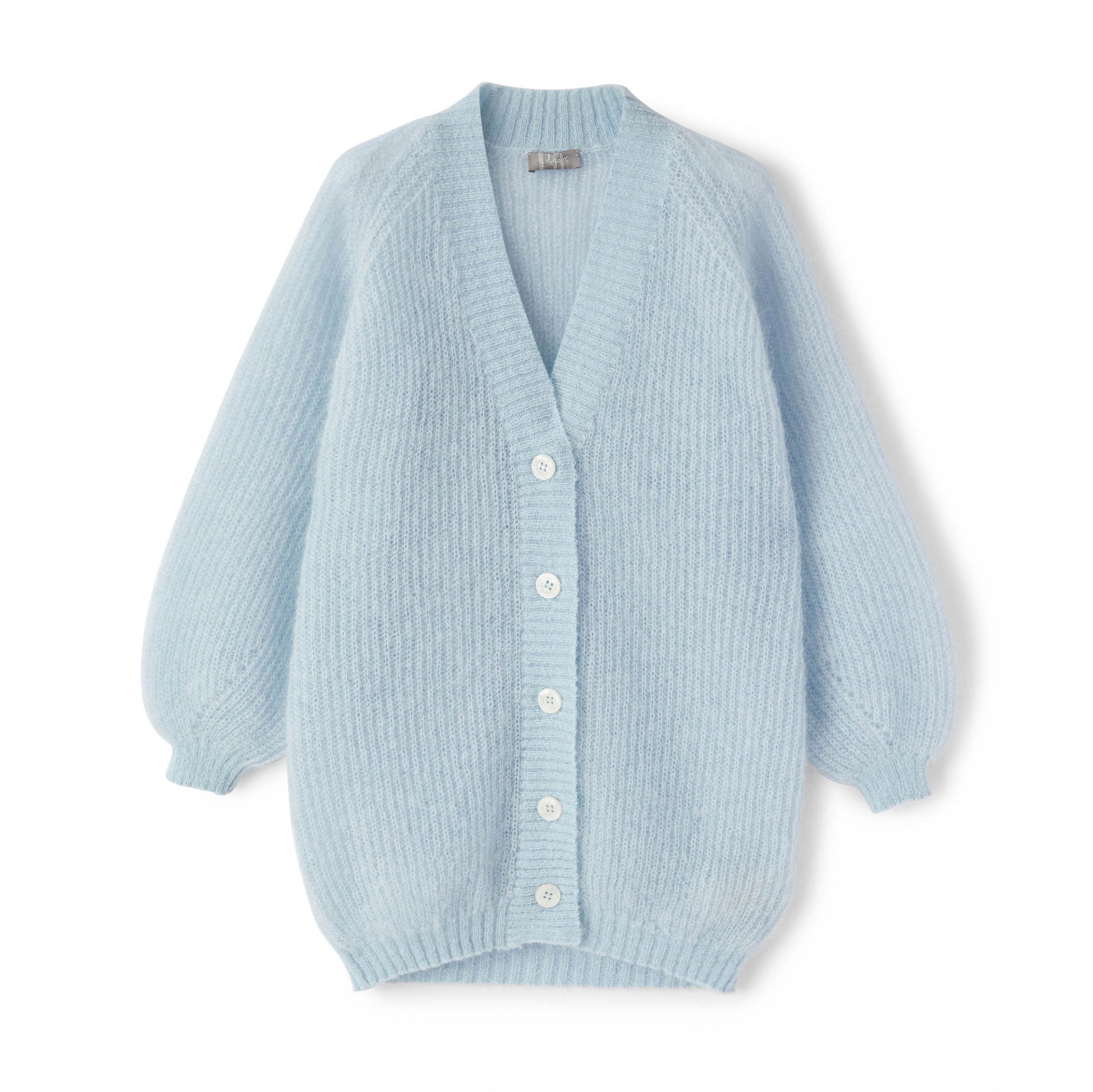 Girls Light Blue Mohair Cardigan