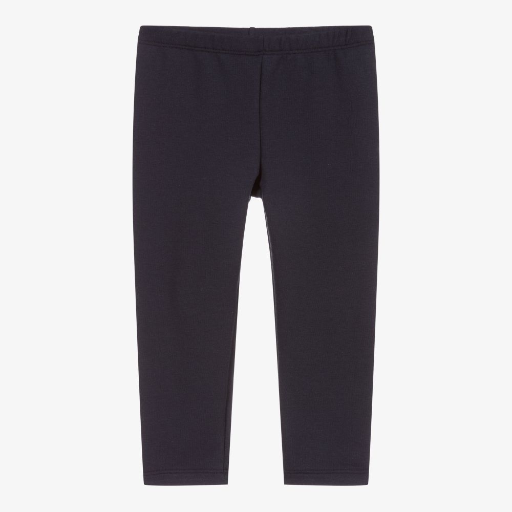 Girls Blue Cotton Leggings