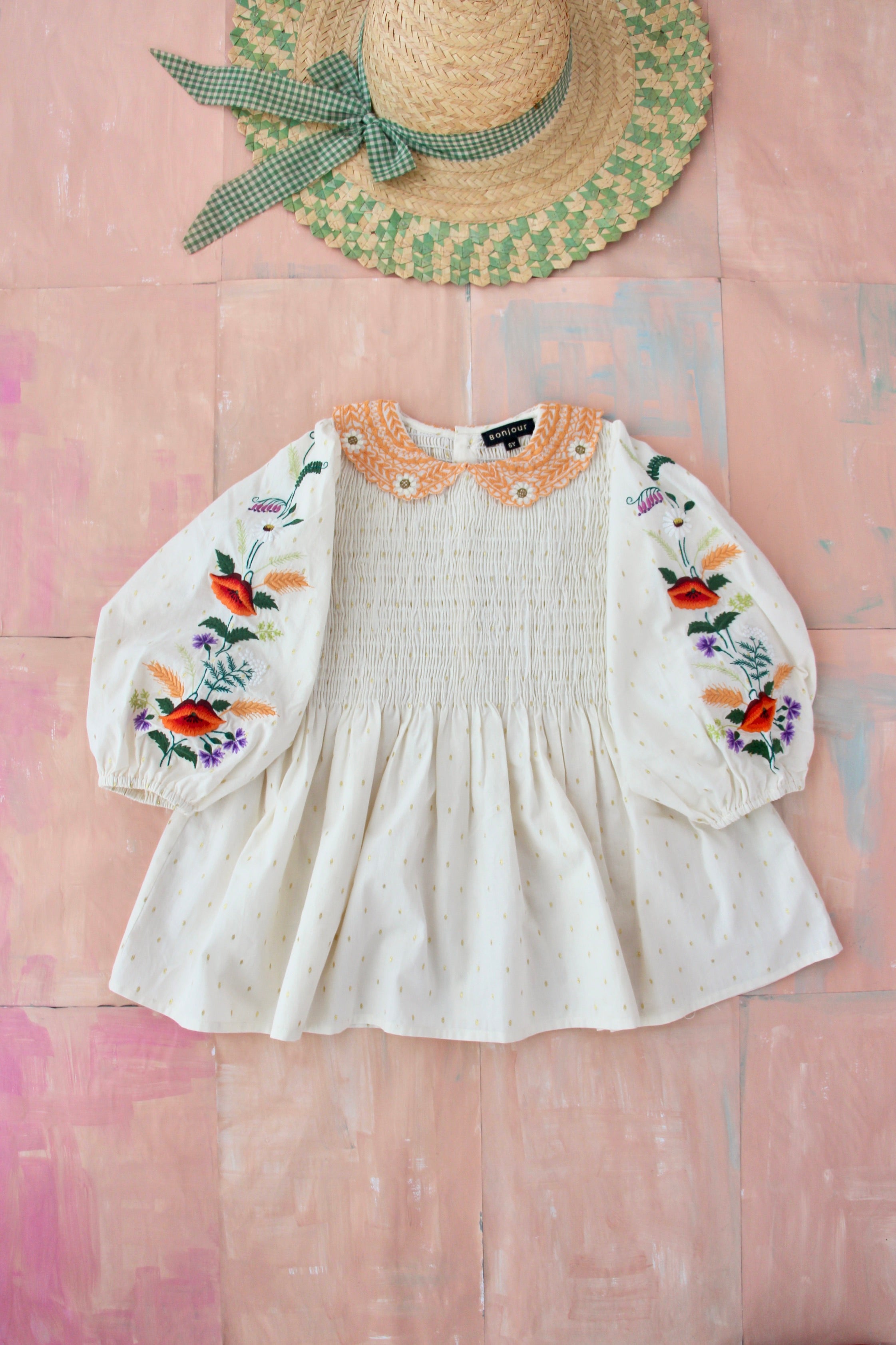 Girls White Embroidery Dress