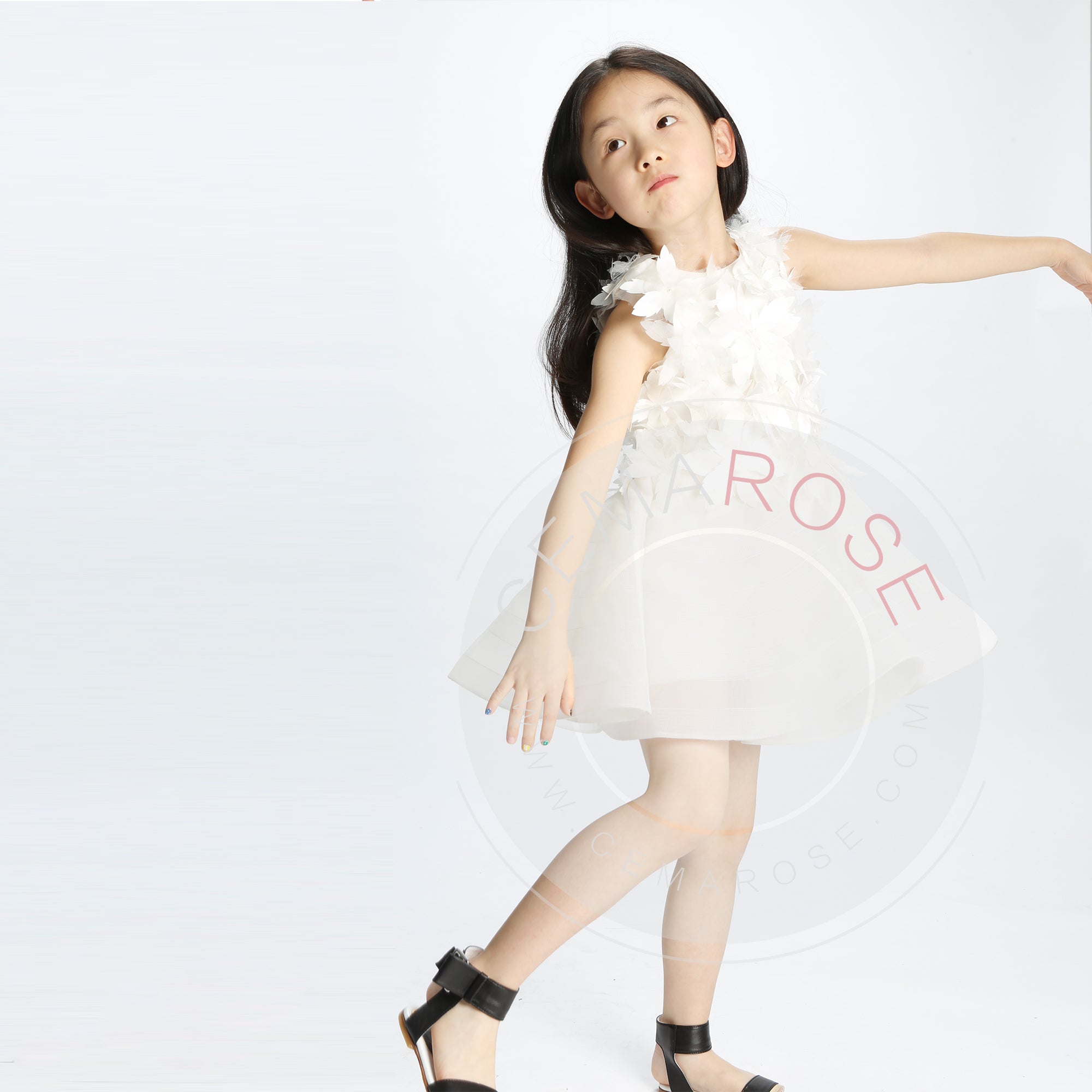 Girls White 'It鈥檚 magic' Dress