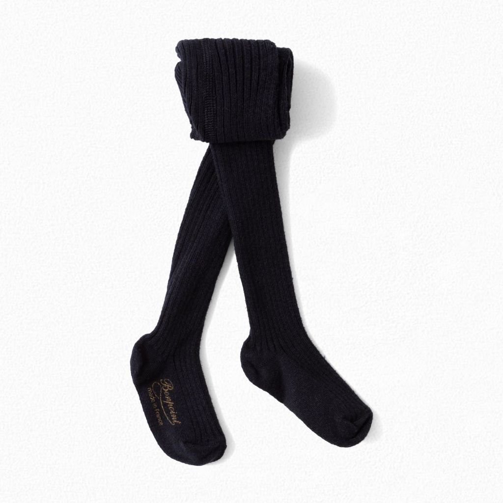 Baby Girls Navy Cotton Tights