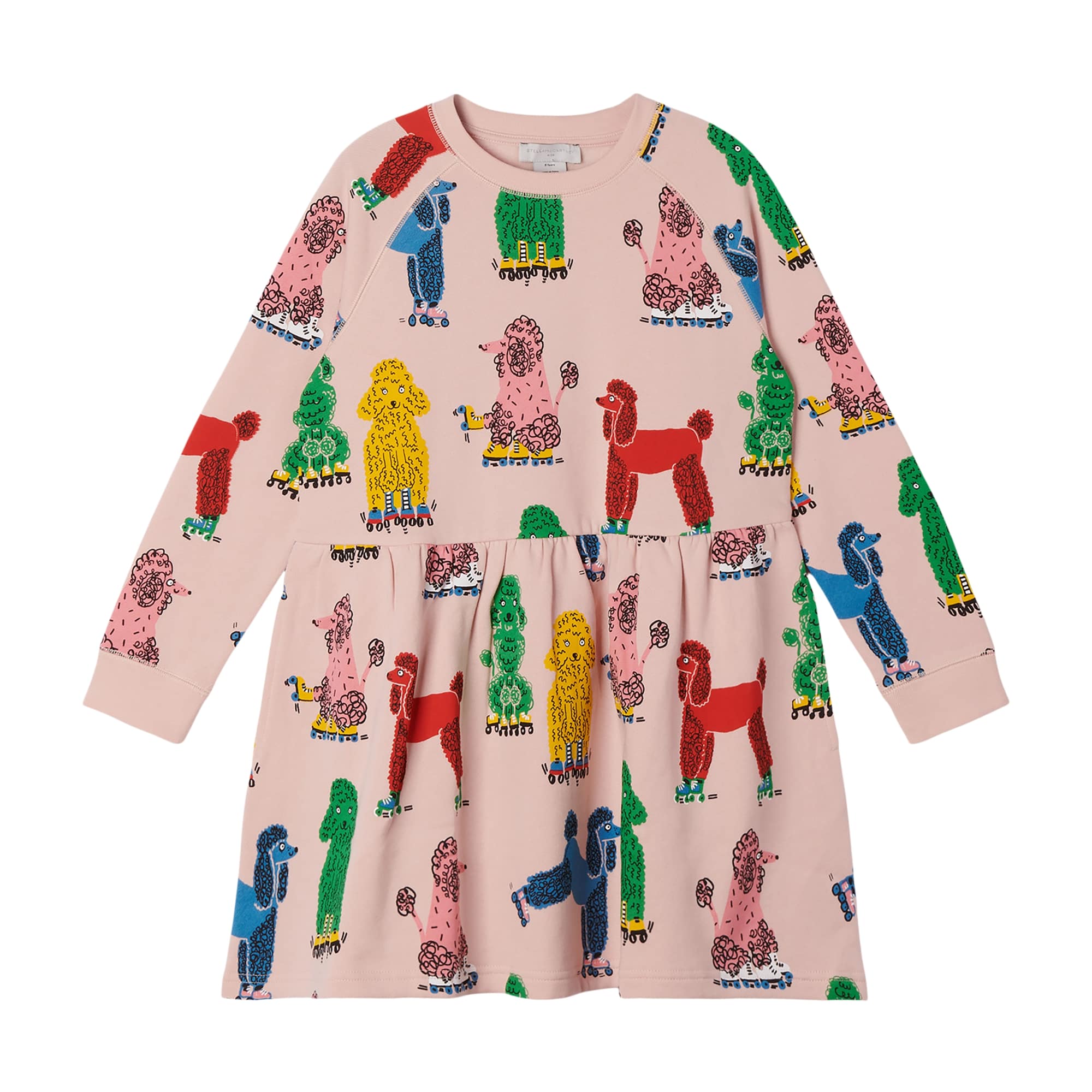 Girls Pink Printing Cotton Dress