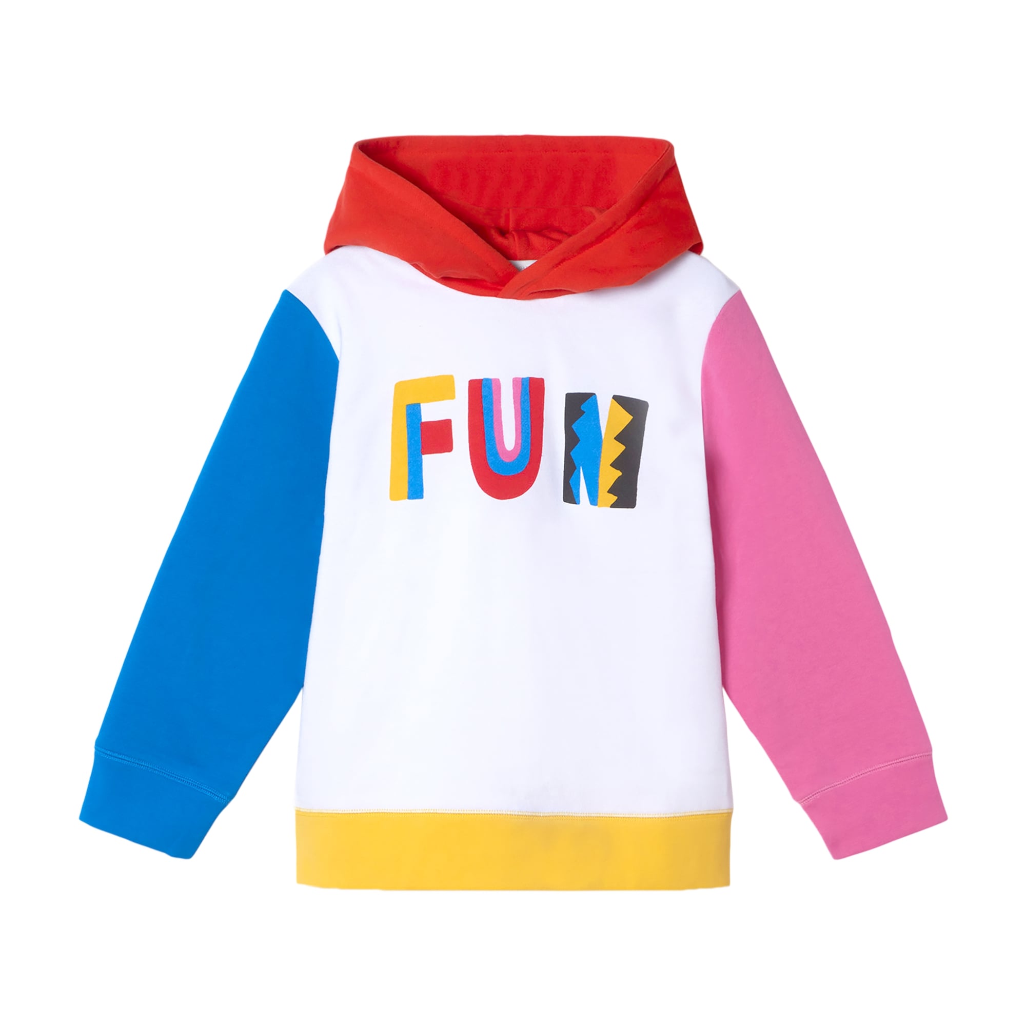 Girls White Fun Hooded Sweatshirt