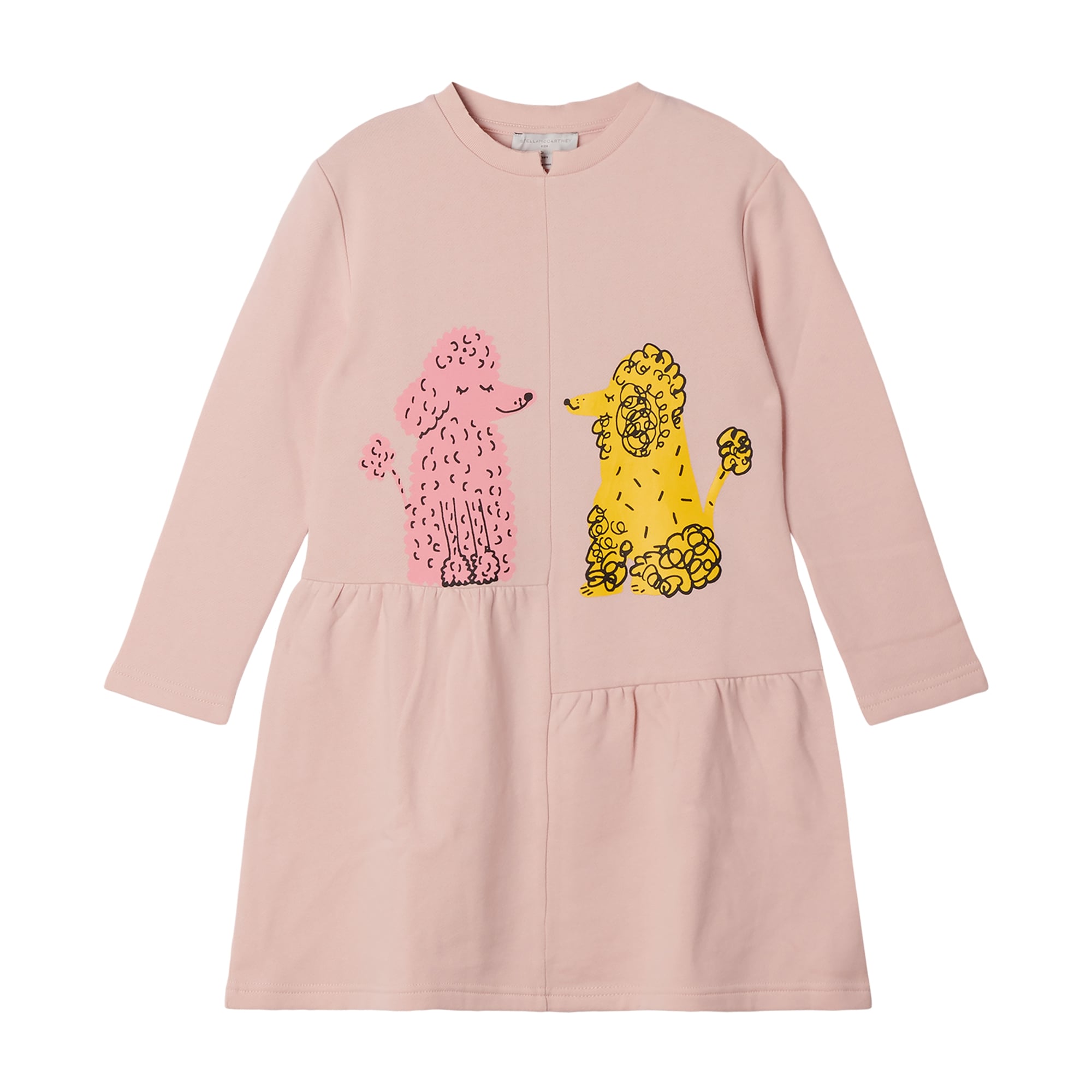Girls Pink Poodle Cotton Dress