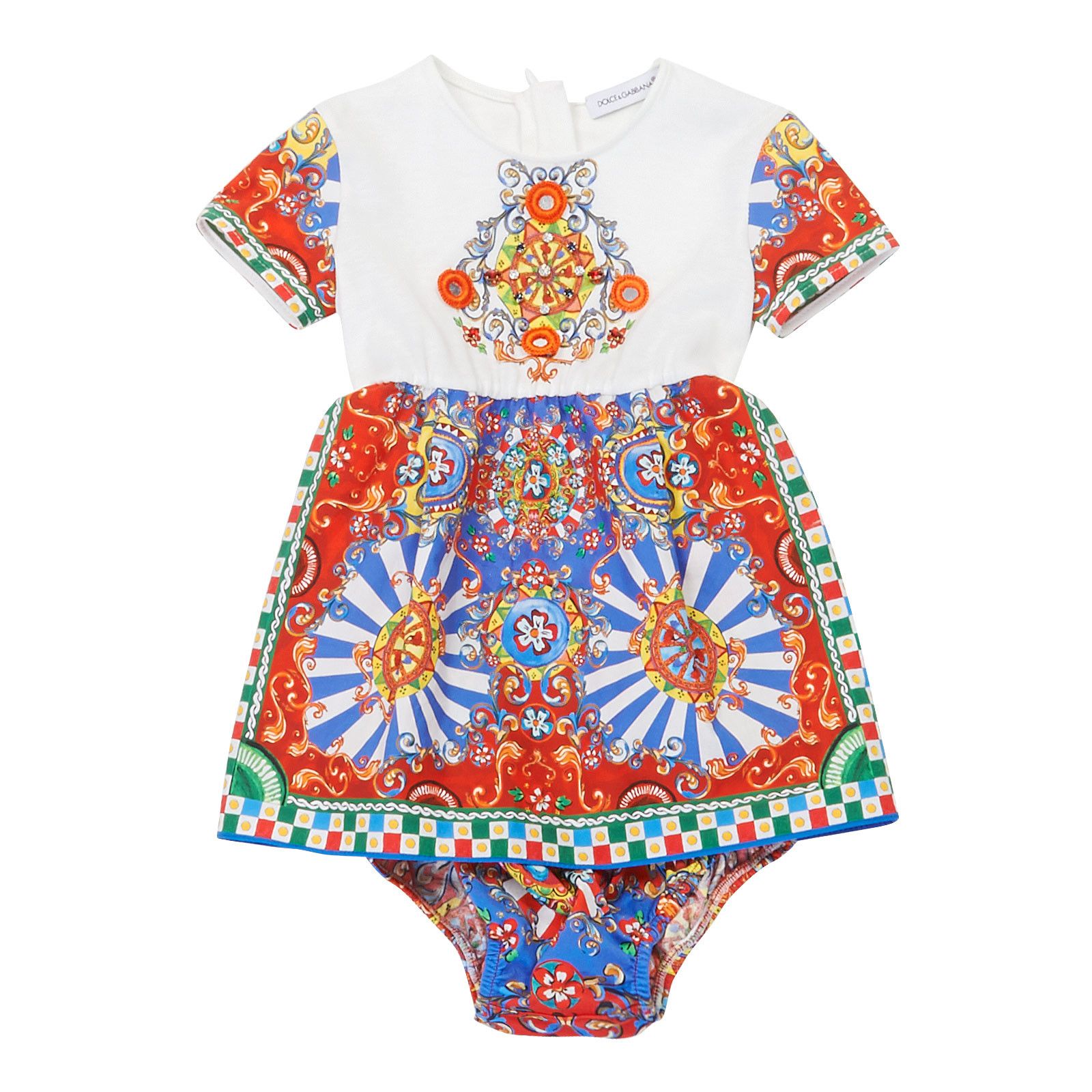 Baby Girls Multicolor Printed Dress - CÉMAROSE | Children's Fashion Store - 1