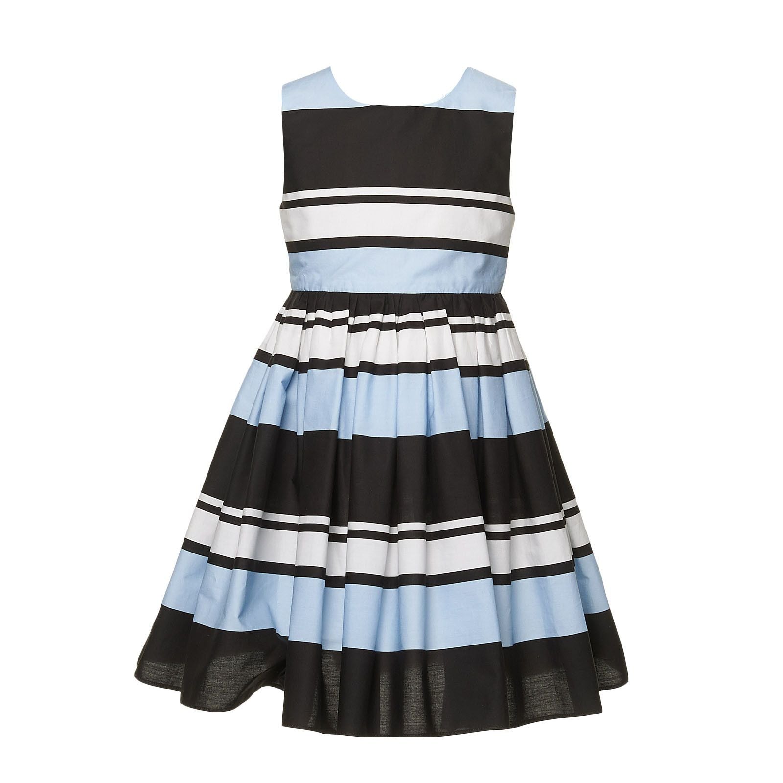 Girls Multicolor Stripe Cotton Sleeveless Dress - CÉMAROSE | Children's Fashion Store - 1