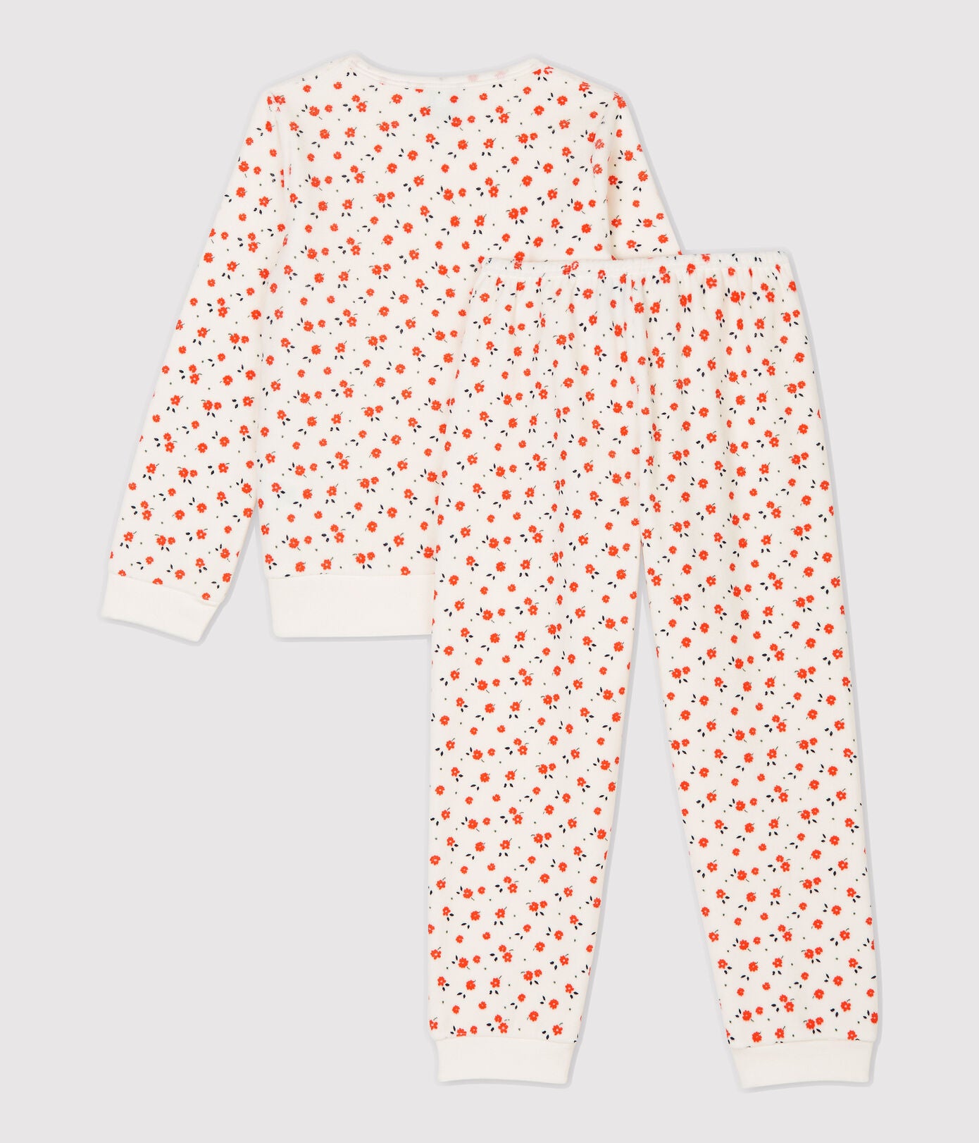 Girls White Floral Cotton Nightwear Set