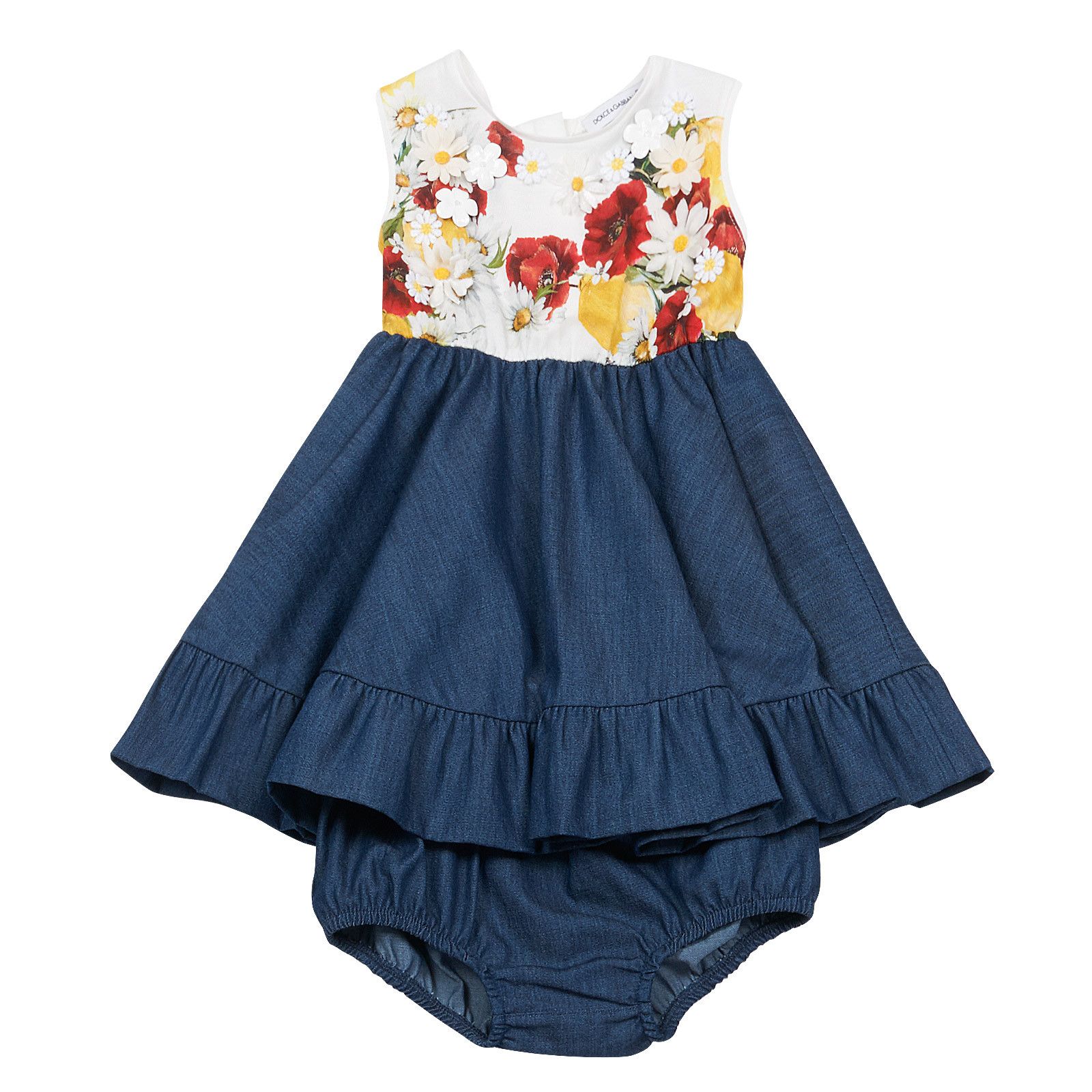 Baby Girls Multicolor Flower Printed Dress - CÉMAROSE | Children's Fashion Store - 1