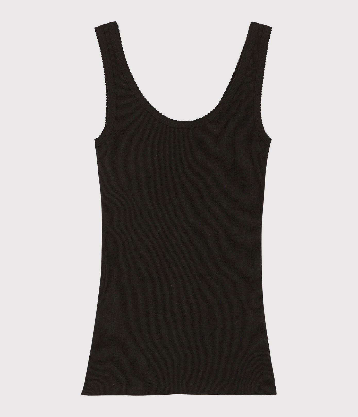 Girls Black Cotton Vest