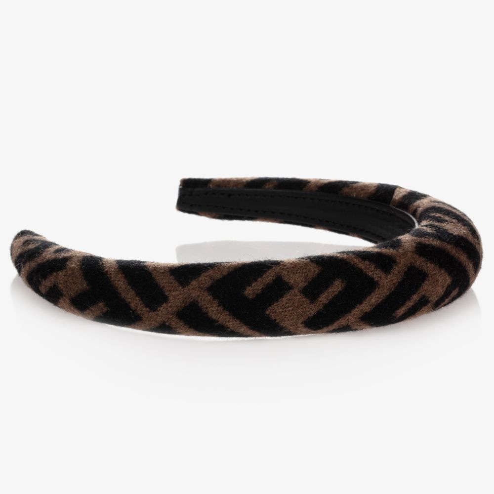 Girls Brown FF Logo Hairband