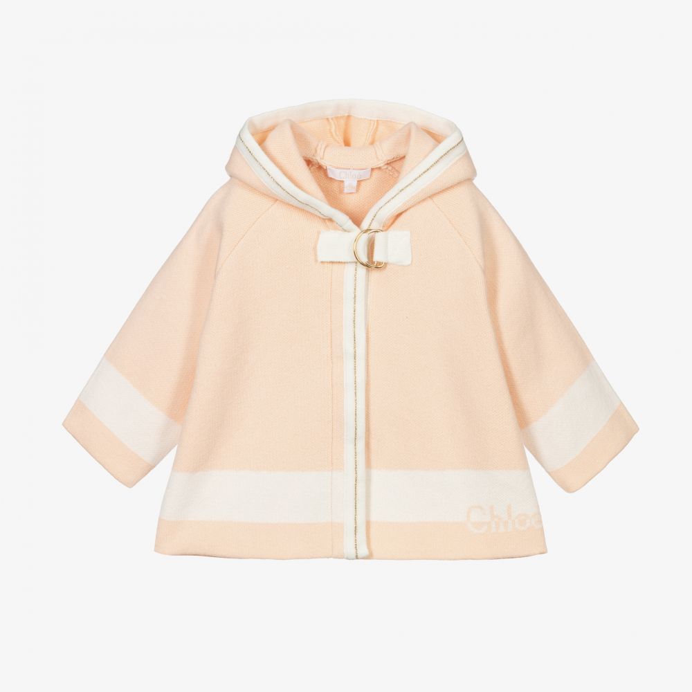 Baby Girls Pale Pink Hooded Coat