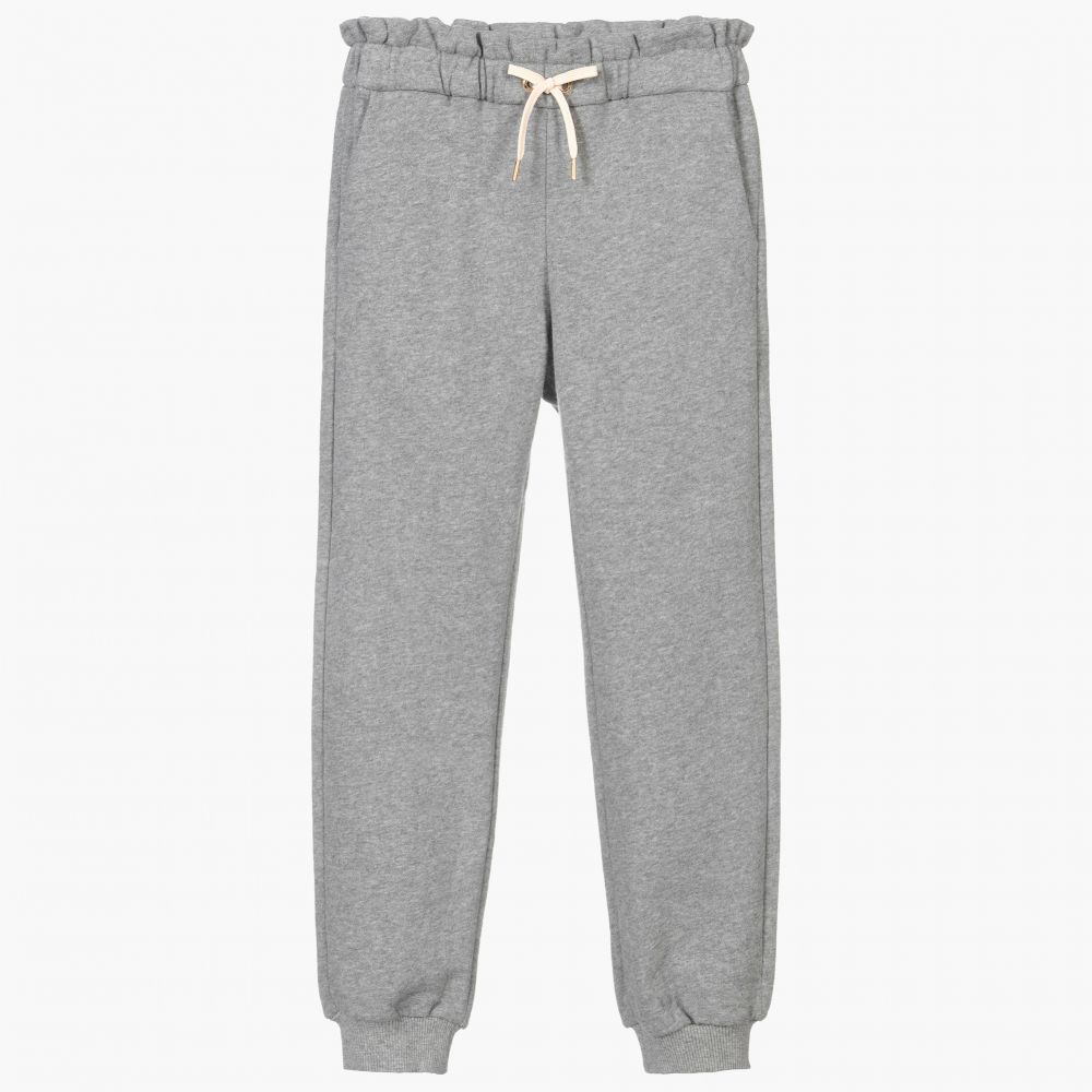 Girls Grey Cotton Trousers
