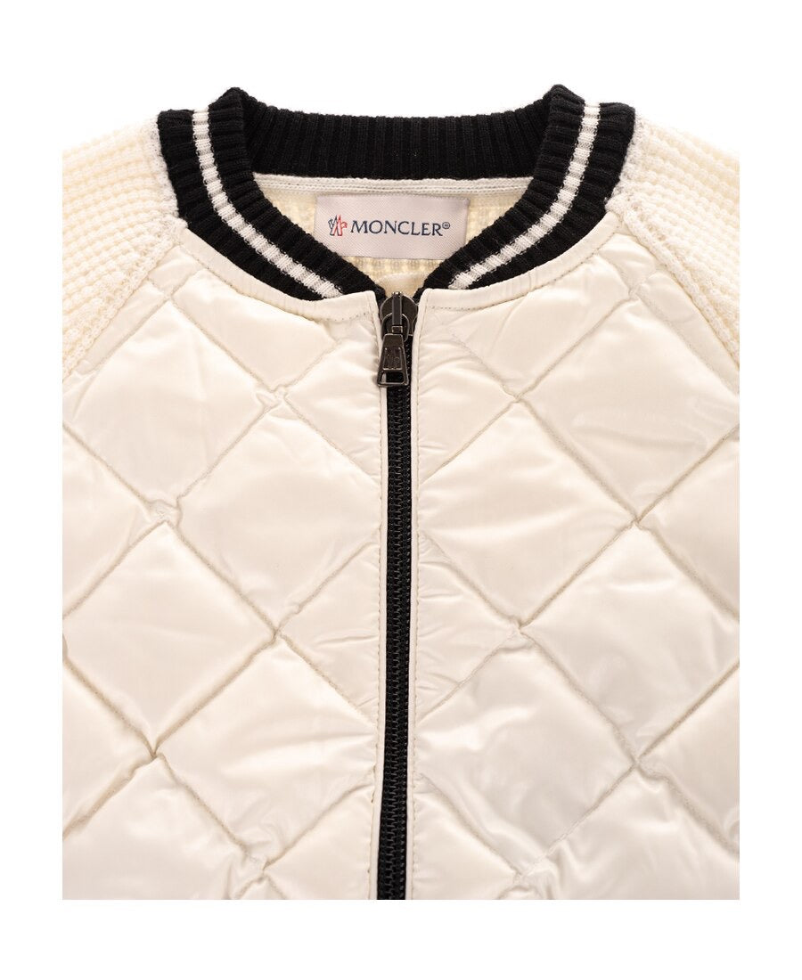 Gilet matelassé blanc pour bébés filles