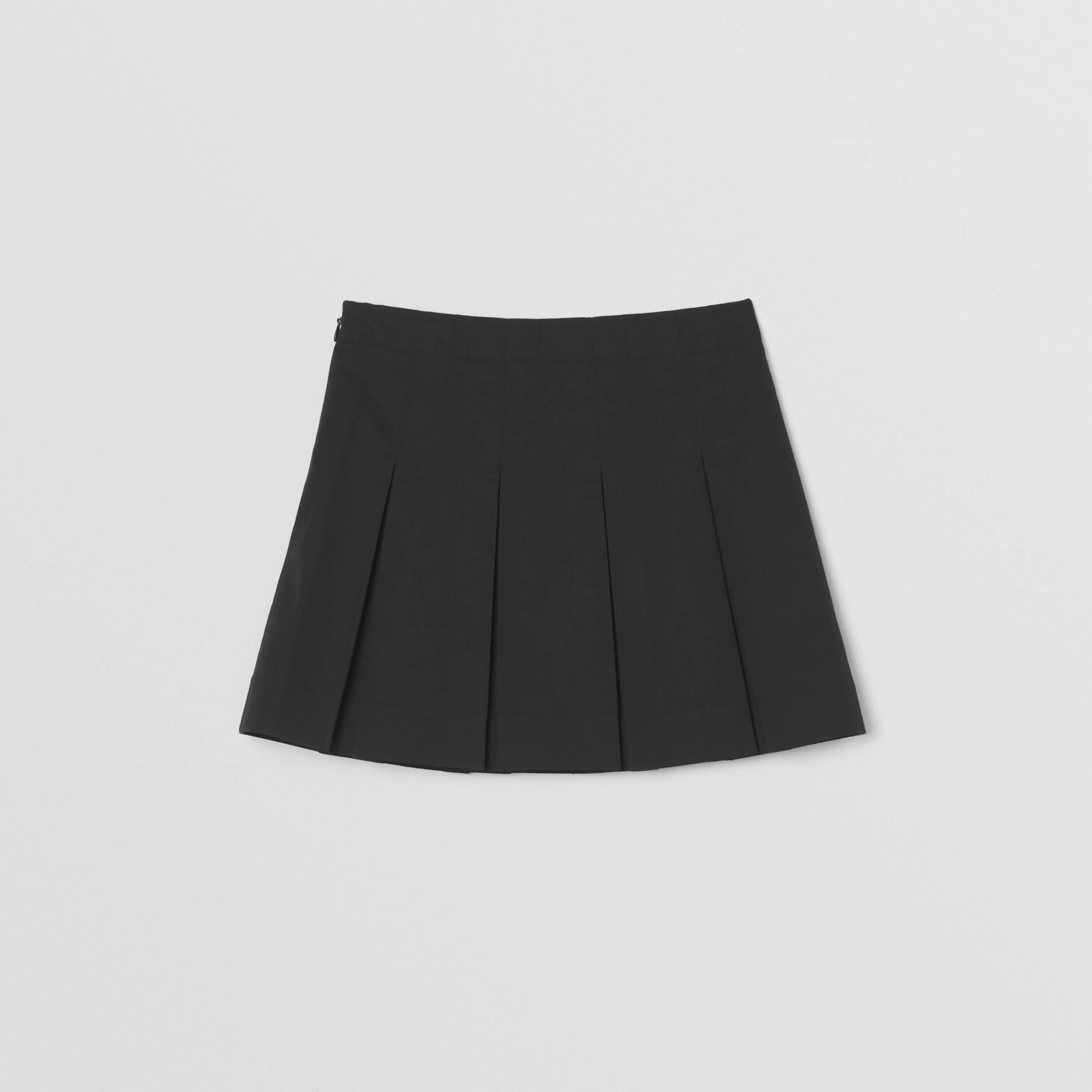 Girls Black Logo Cotton Skirt