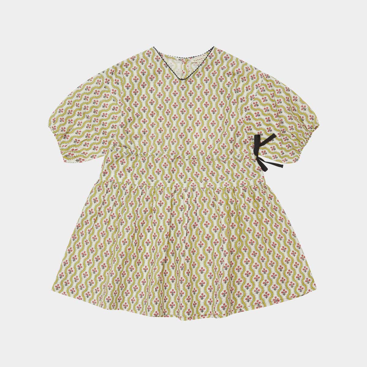 Girls Beige Cotton Dress