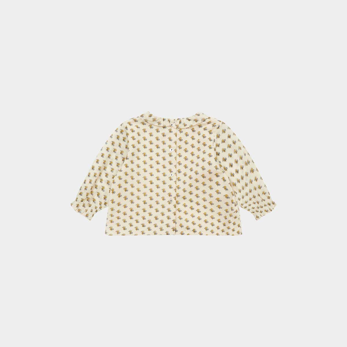 Baby Girls Beige Cotton Shirt
