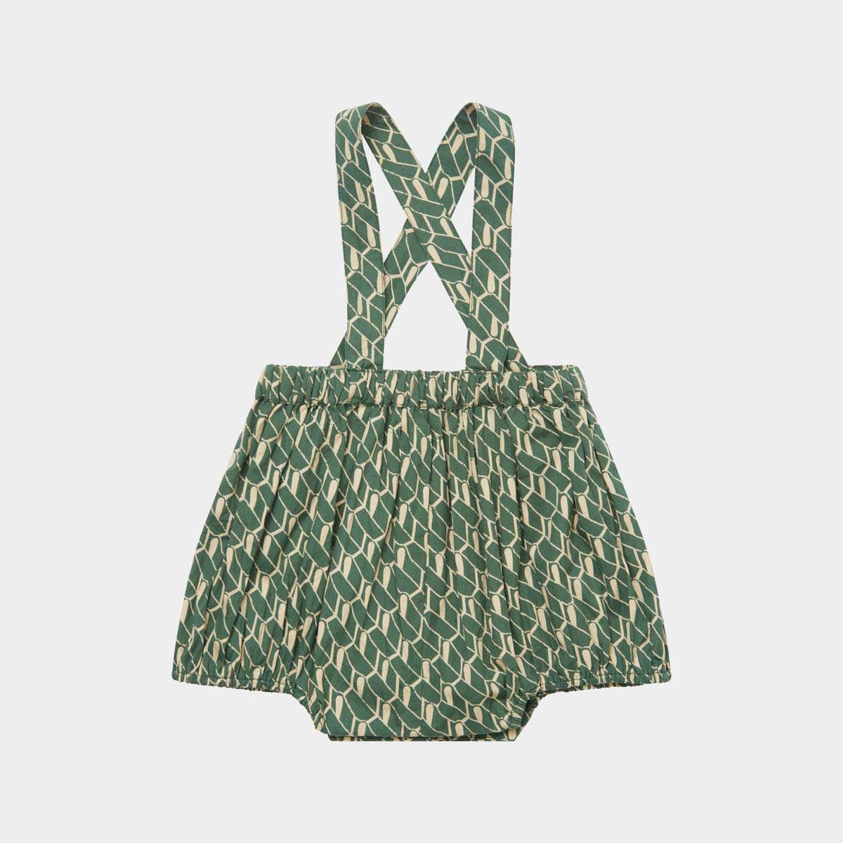 Baby Girls Green Cotton Romper