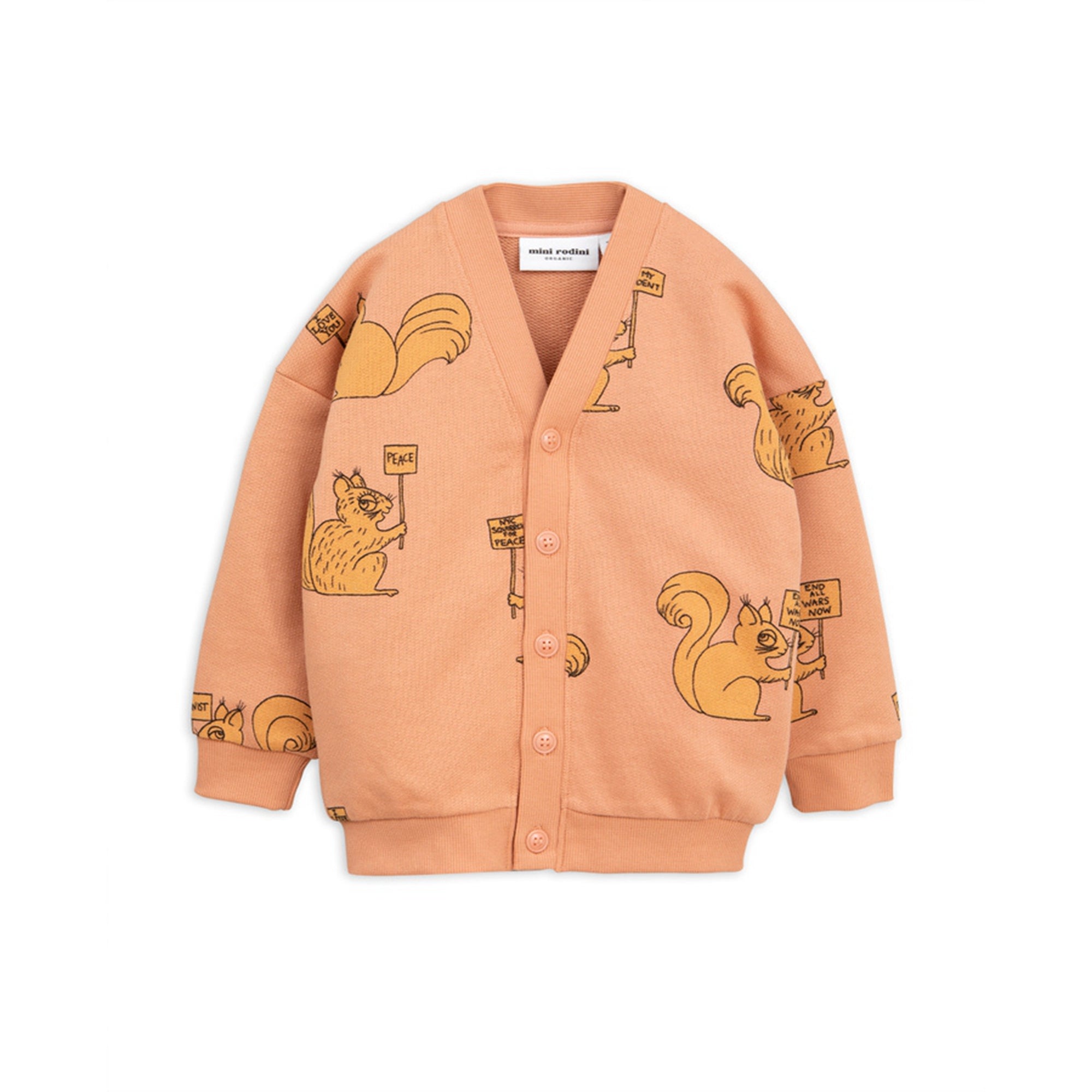 Girls Beige Organc Cotton Cardigan
