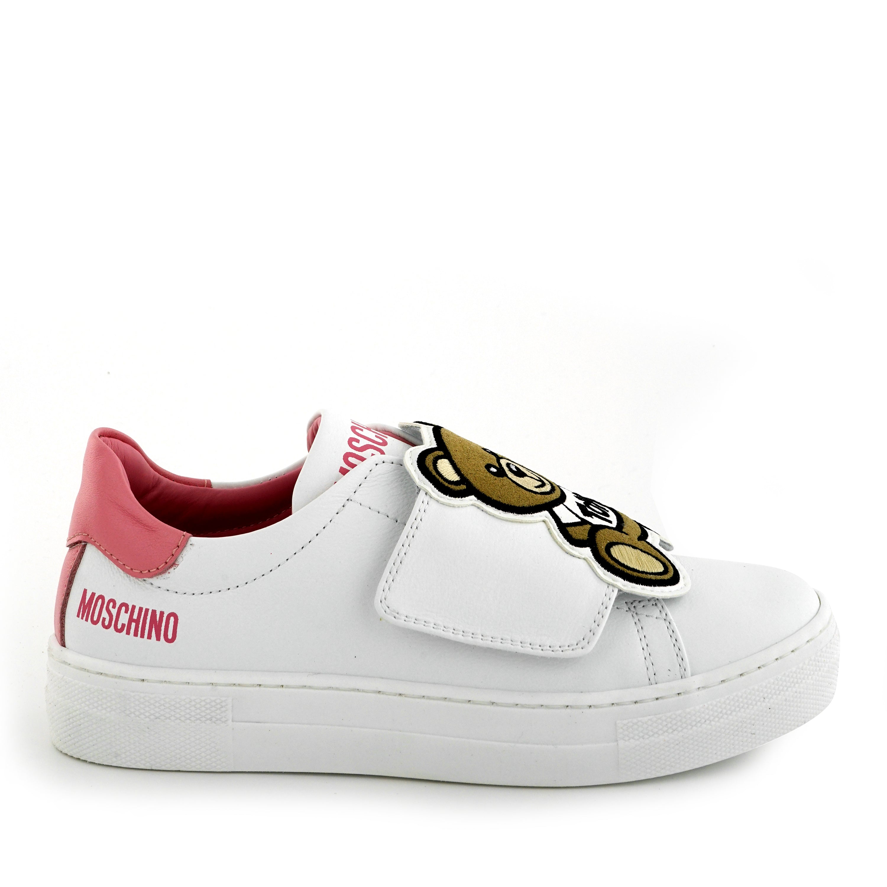 Girls White Teddy Sneakers
