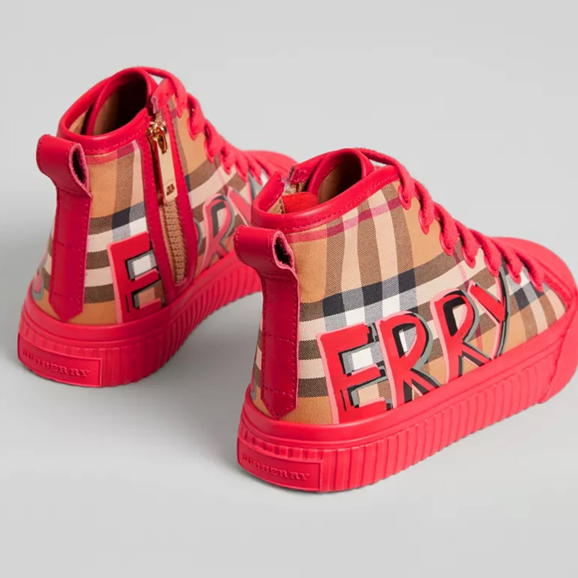 Girls Bright Red Cotton Shoes