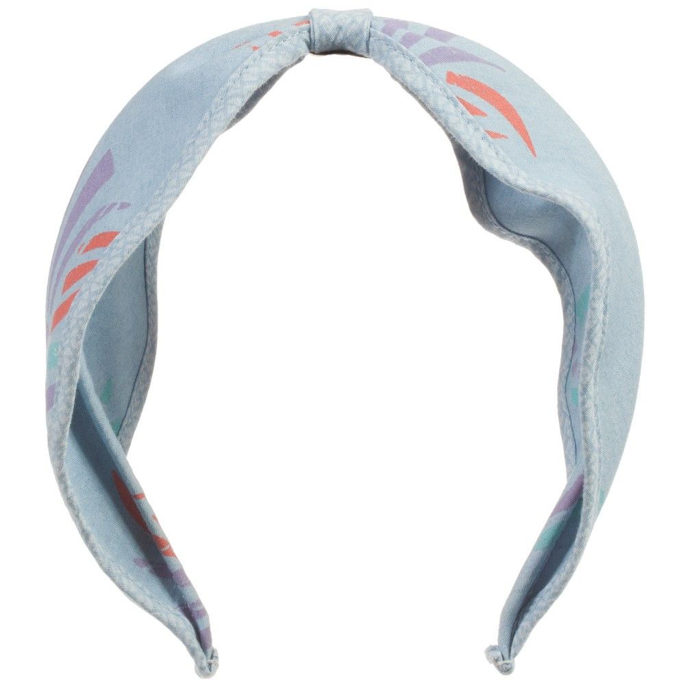 Girls Light Blue Printed Hairband - CÉMAROSE | Children's Fashion Store - 2