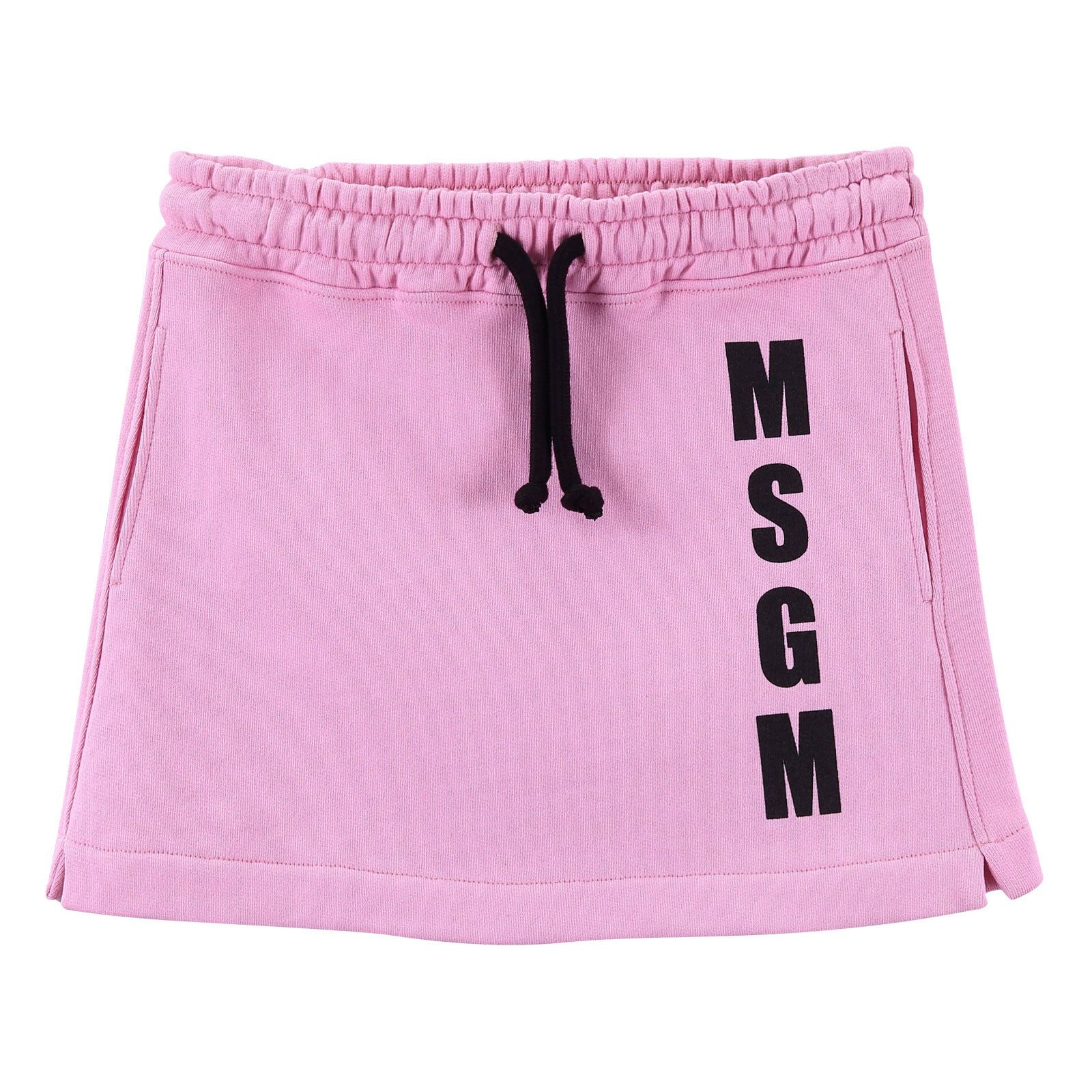 Girls Pink Cotton Skirt With Patch Logo - CÉMAROSE | Children's Fashion Store - 1