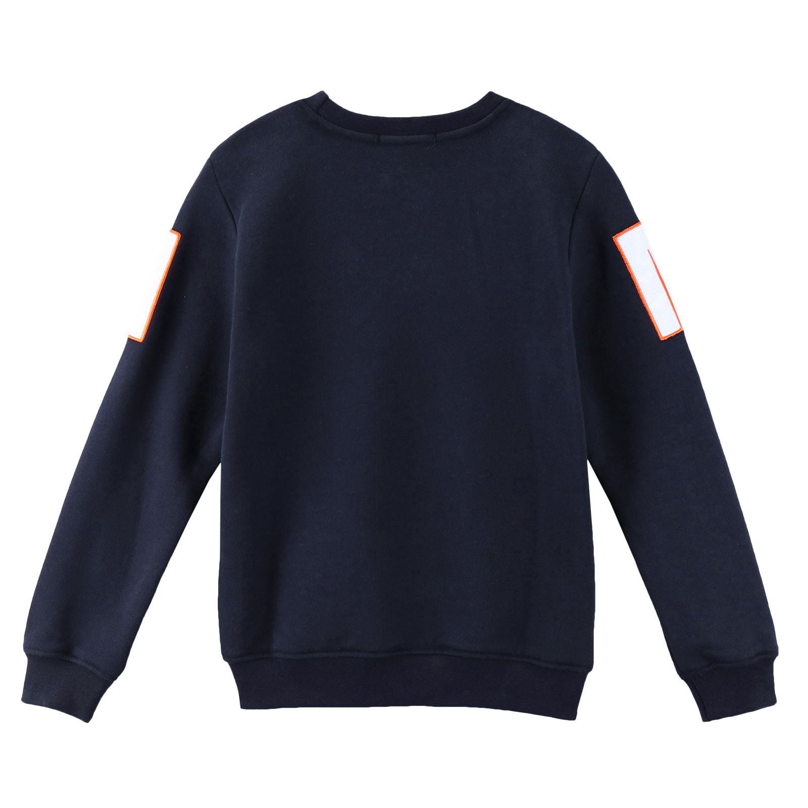 Boys Blue Knitted Sweatshirt With Brand Logo - CÉMAROSE | Children's Fashion Store - 2